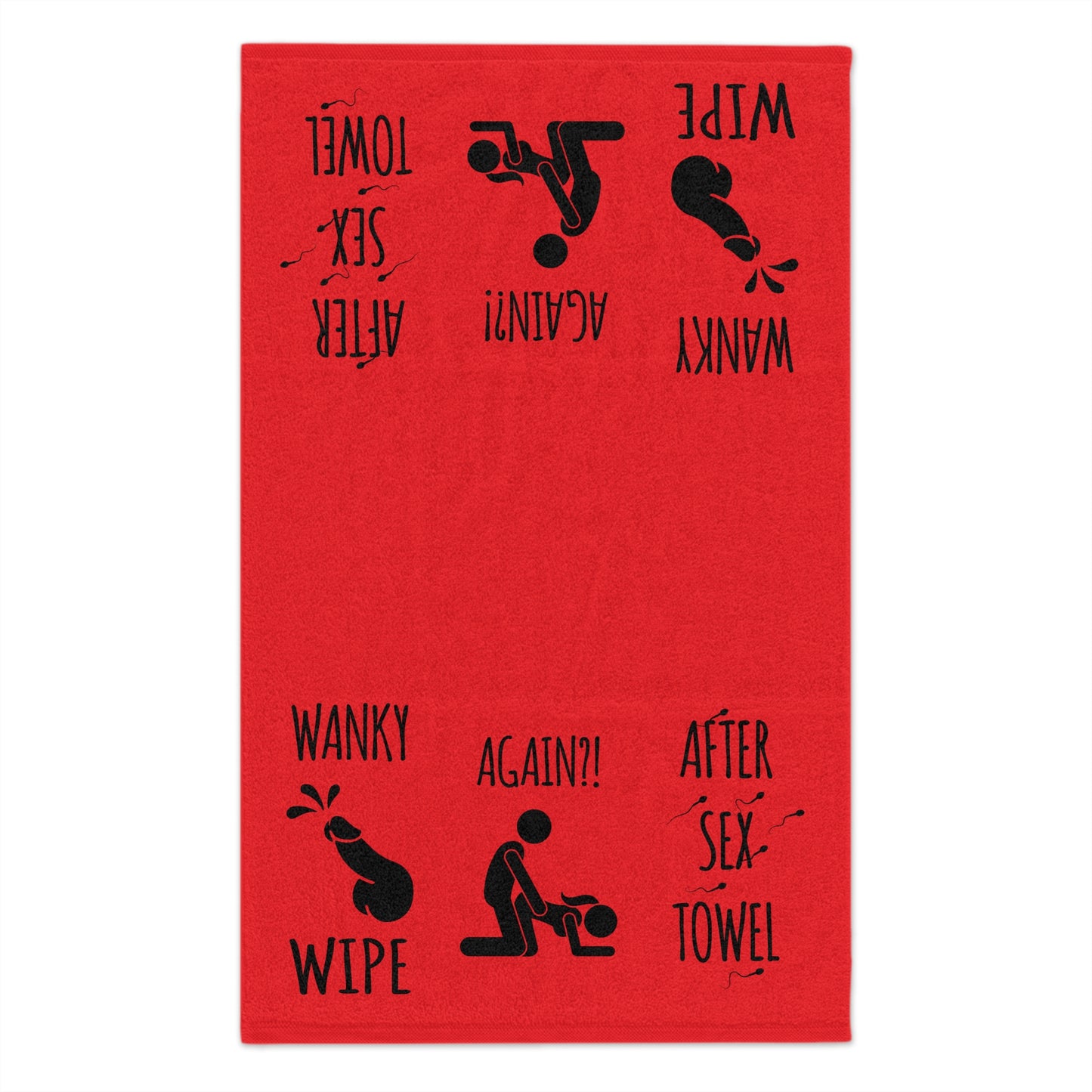 Funny Rally Towel for Couples - After Sex Wipe Towel (Red)