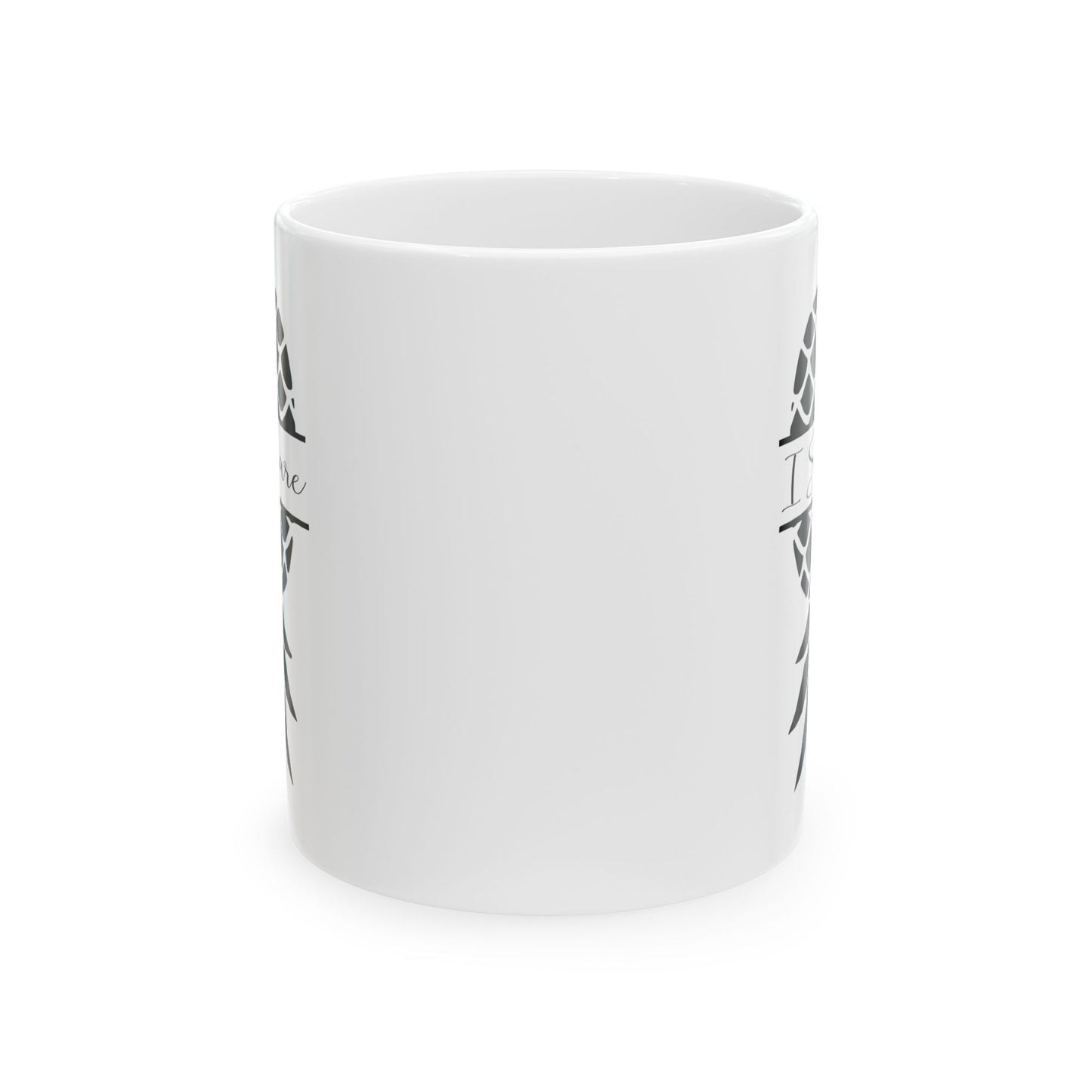 "I Share Upside-Down Pineapple" Ceramic Coffee Mug - 11oz & 15oz - Perfect Gift for Friends & Family
