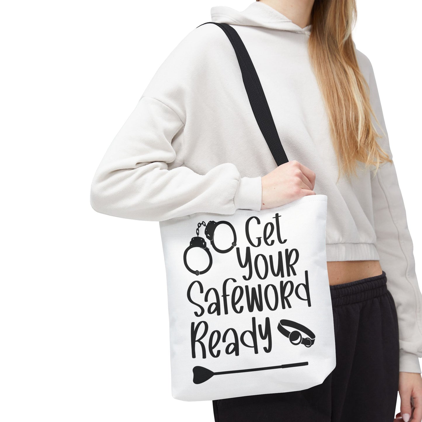 Get Your Safeword Ready Tote Bag - Fun & Playful Carryall for Kinky Adventures, Ideal for Couples & BDSM Enthusiasts