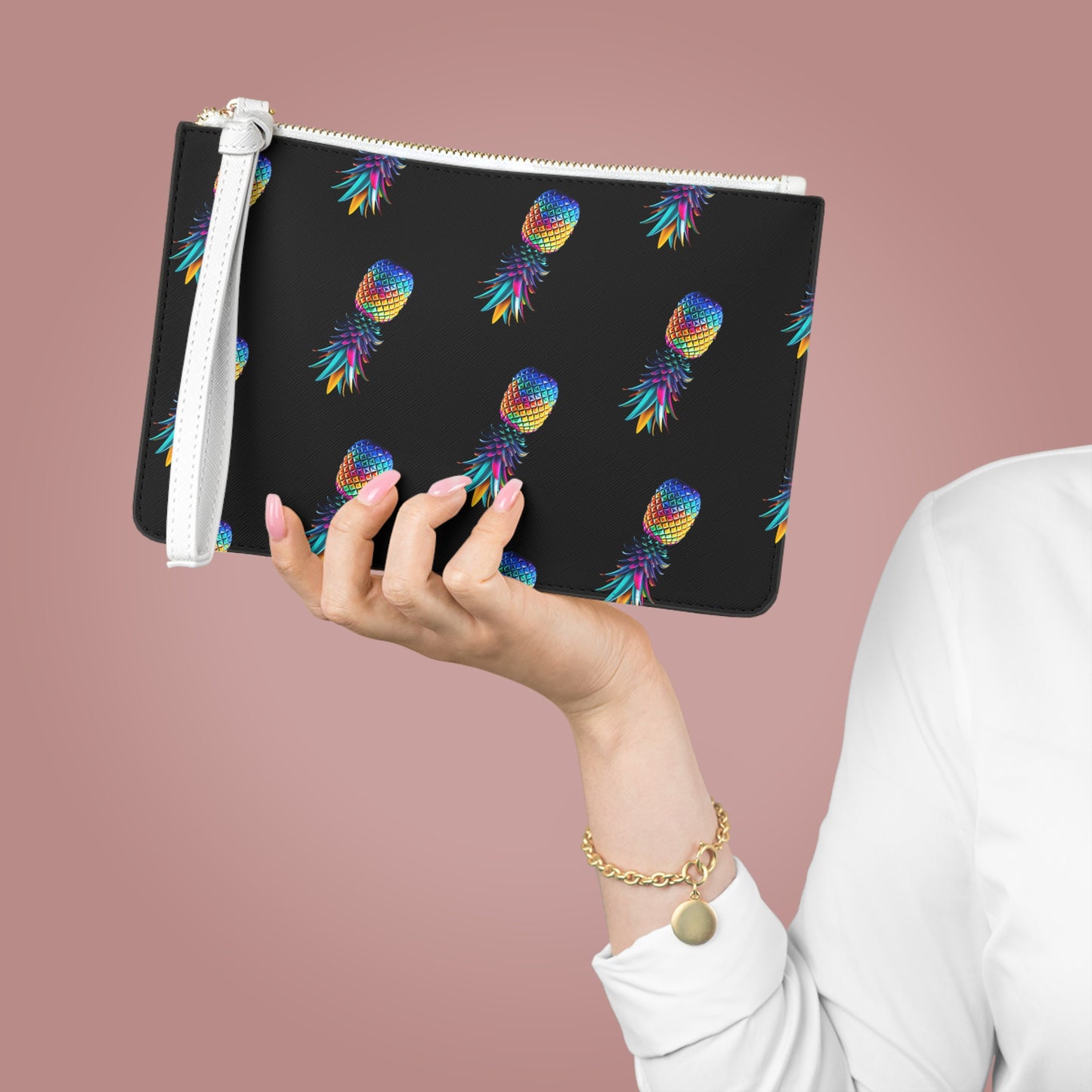 Multicolored Pineapple Clutch Bag - Stylish Evening Accessory