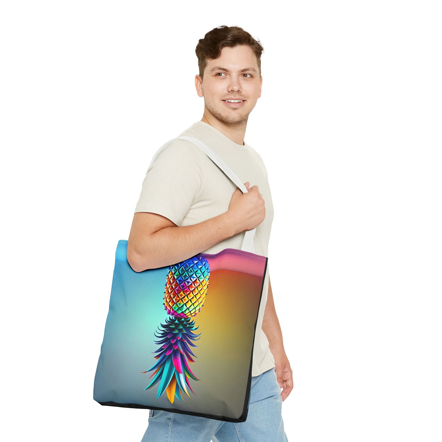 Vibrant Pineapple Tote Bag - Colorful Beach Accessory for Sexy Adventures