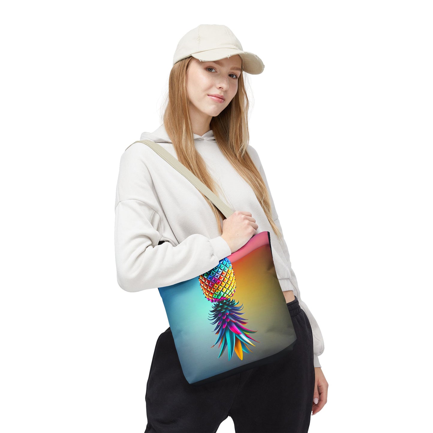 Vibrant Pineapple Tote Bag - Colorful Beach Accessory for Sexy Adventures