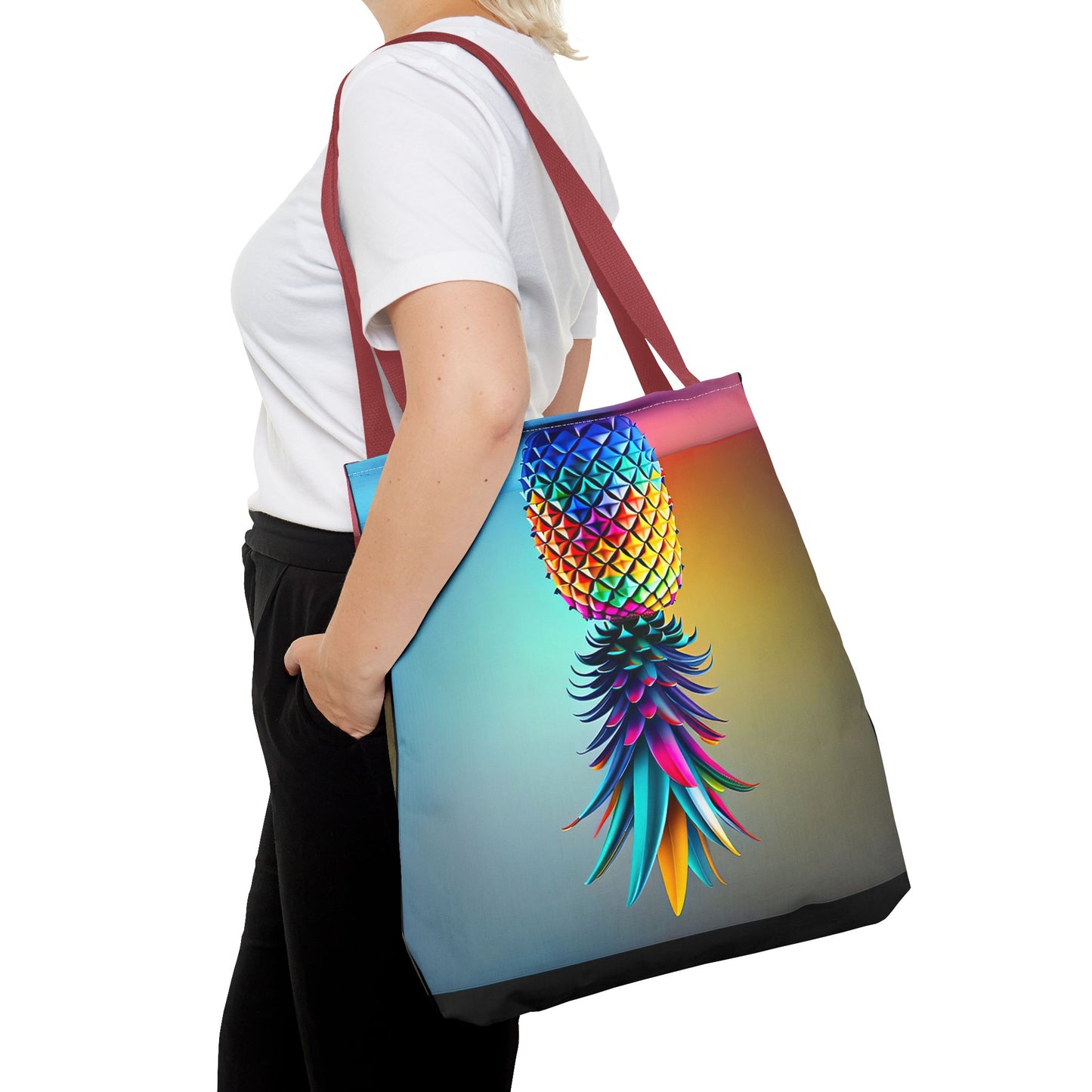 Vibrant Pineapple Tote Bag - Colorful Beach Accessory for Sexy Adventures