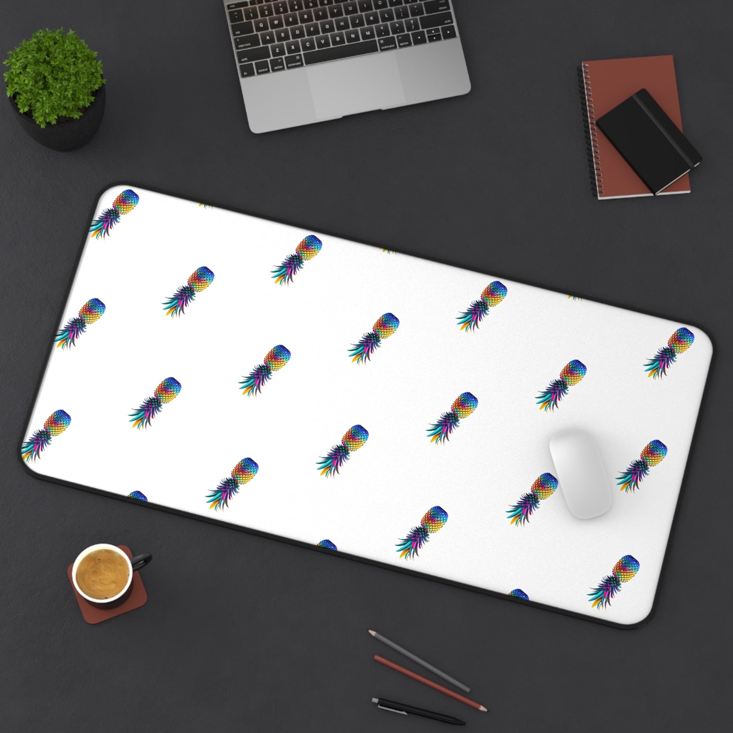 Desk Mat - Upside Down Pineapple Design