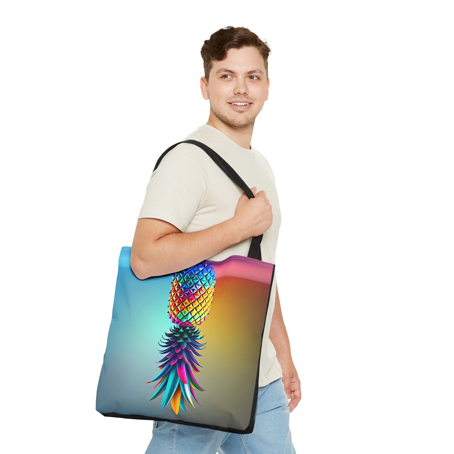 Vibrant Pineapple Tote Bag - Colorful Beach Accessory for Sexy Adventures