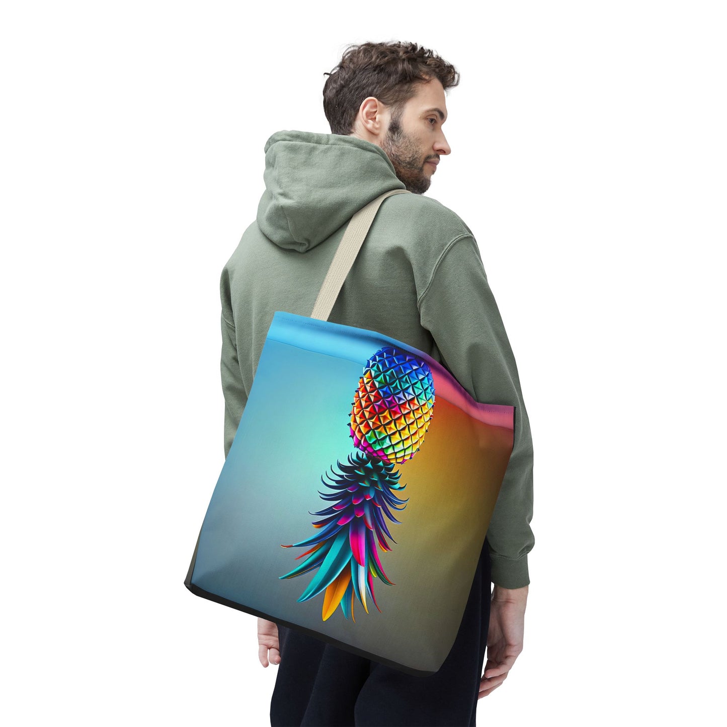 Vibrant Pineapple Tote Bag - Colorful Beach Accessory for Sexy Adventures