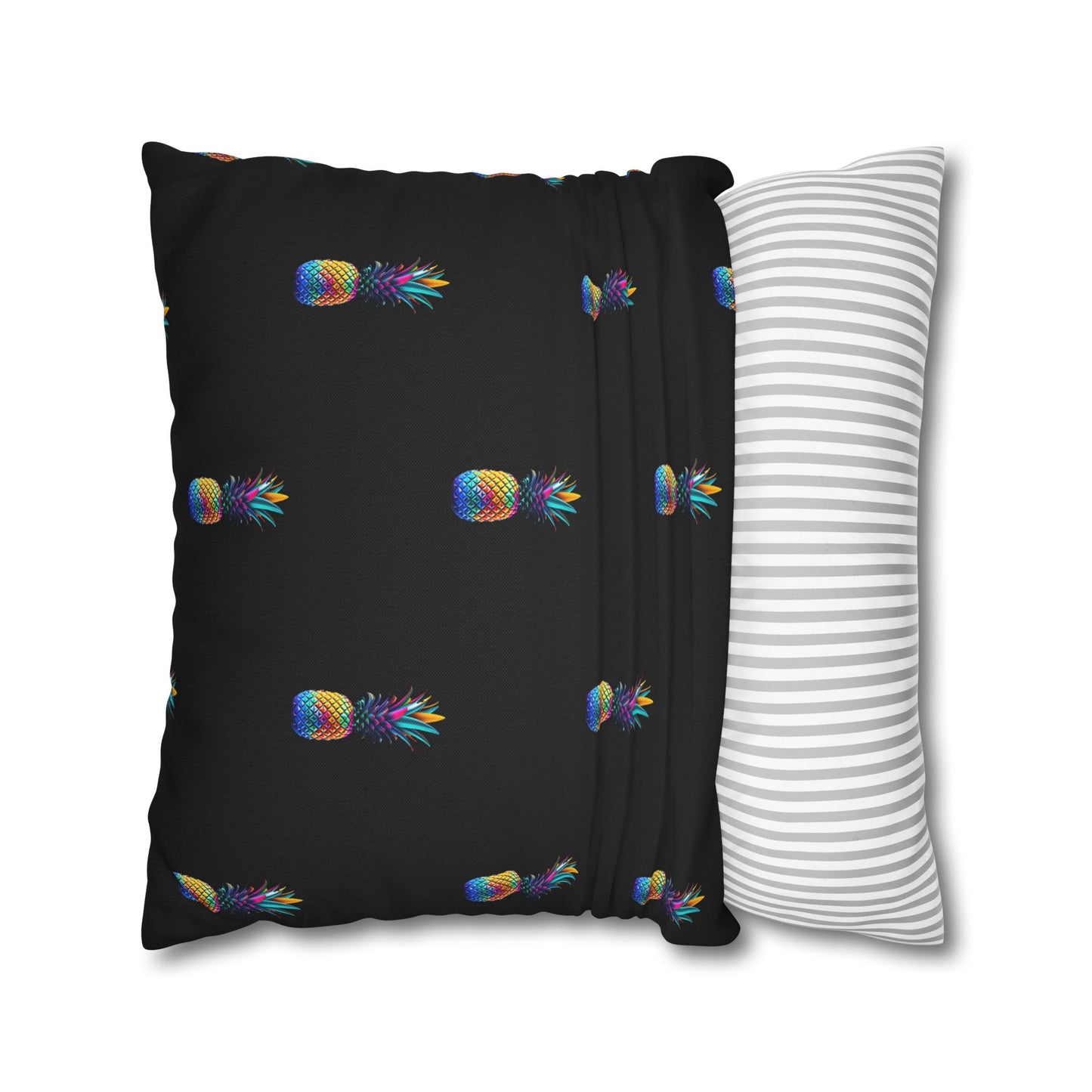 Spun Polyester Square Colorful Pineapple Pillowcase
