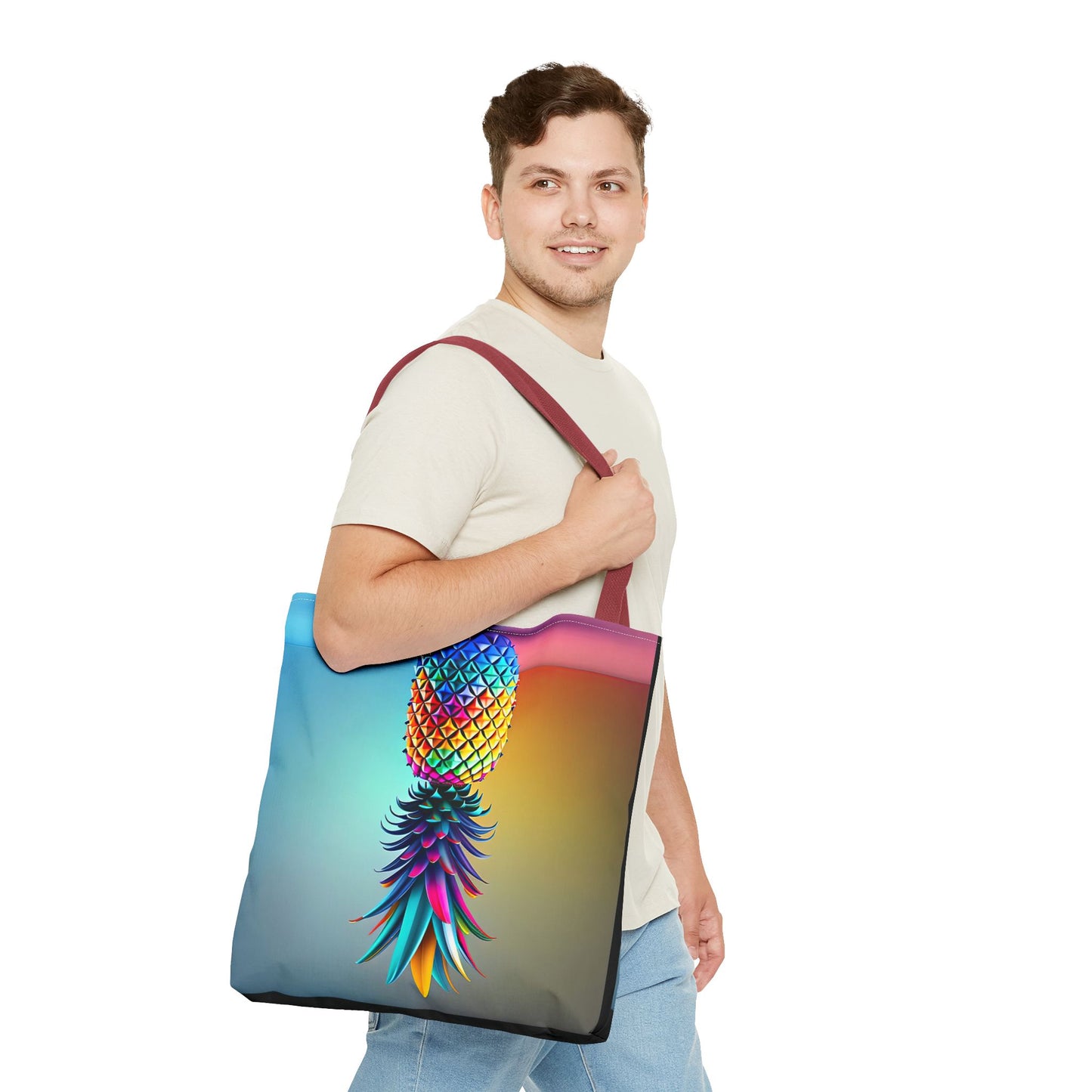 Vibrant Pineapple Tote Bag - Colorful Beach Accessory for Sexy Adventures