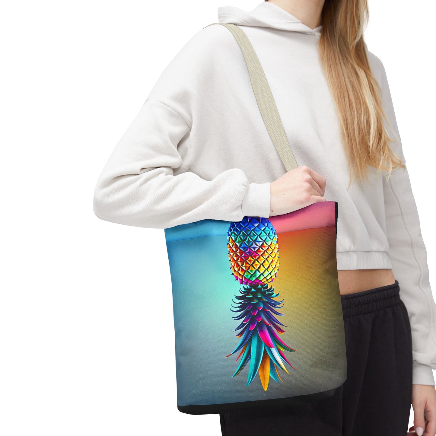 Vibrant Pineapple Tote Bag - Colorful Beach Accessory for Sexy Adventures