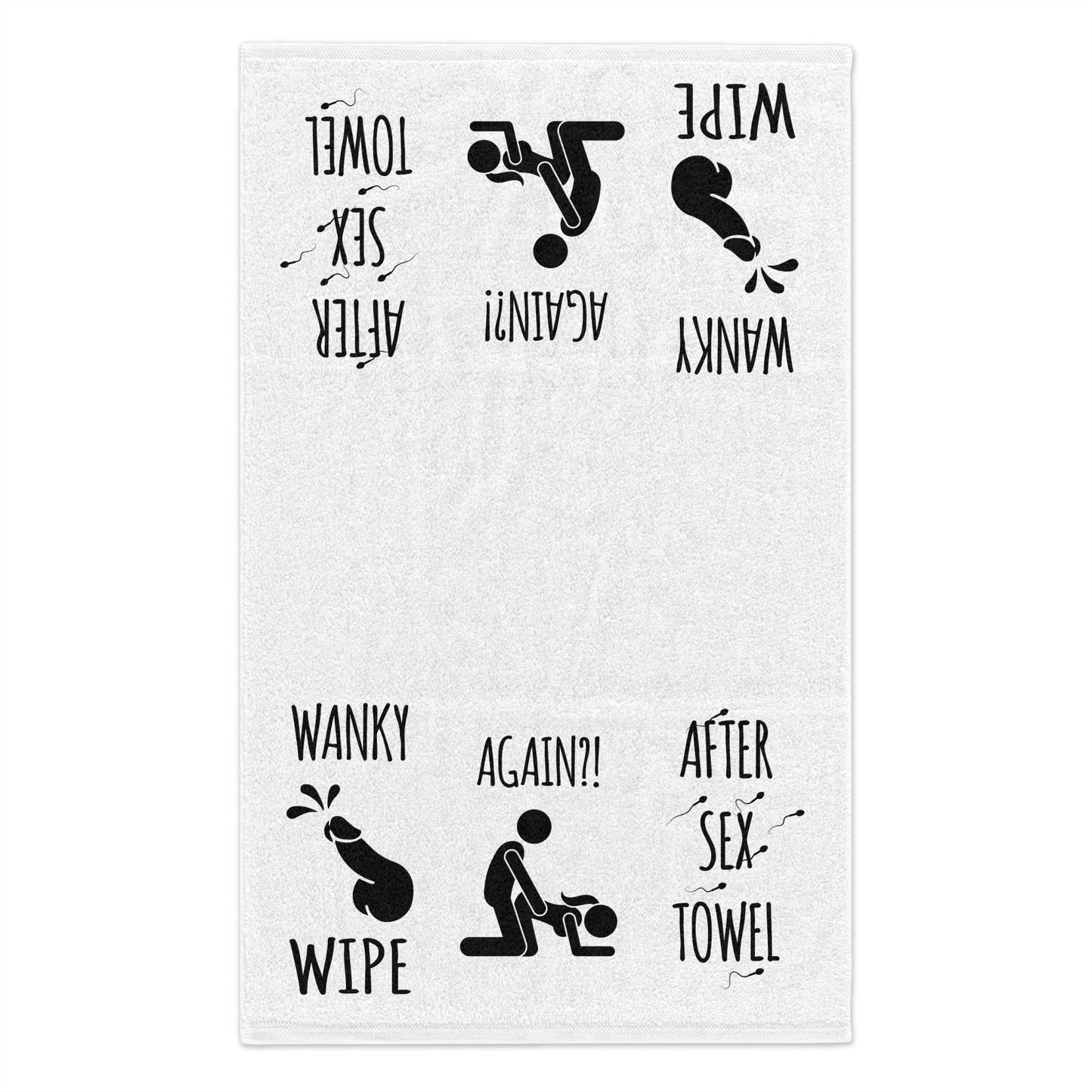 Funny Rally Towel for Couples - After Sex Wipe Towel (White)