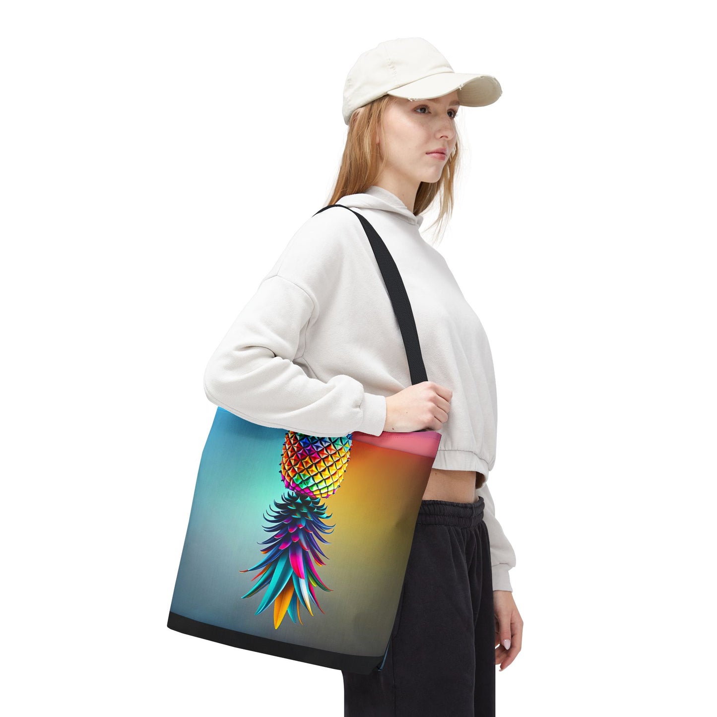 Vibrant Pineapple Tote Bag - Colorful Beach Accessory for Sexy Adventures