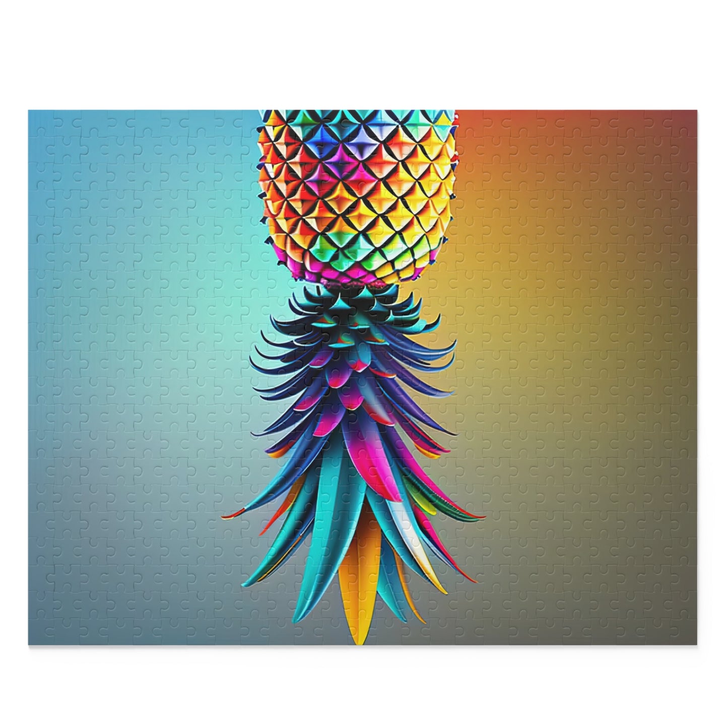 Vibrant Pineapple Puzzle - 120, 252, 500-Piece Colorful Tropical Jigsaw