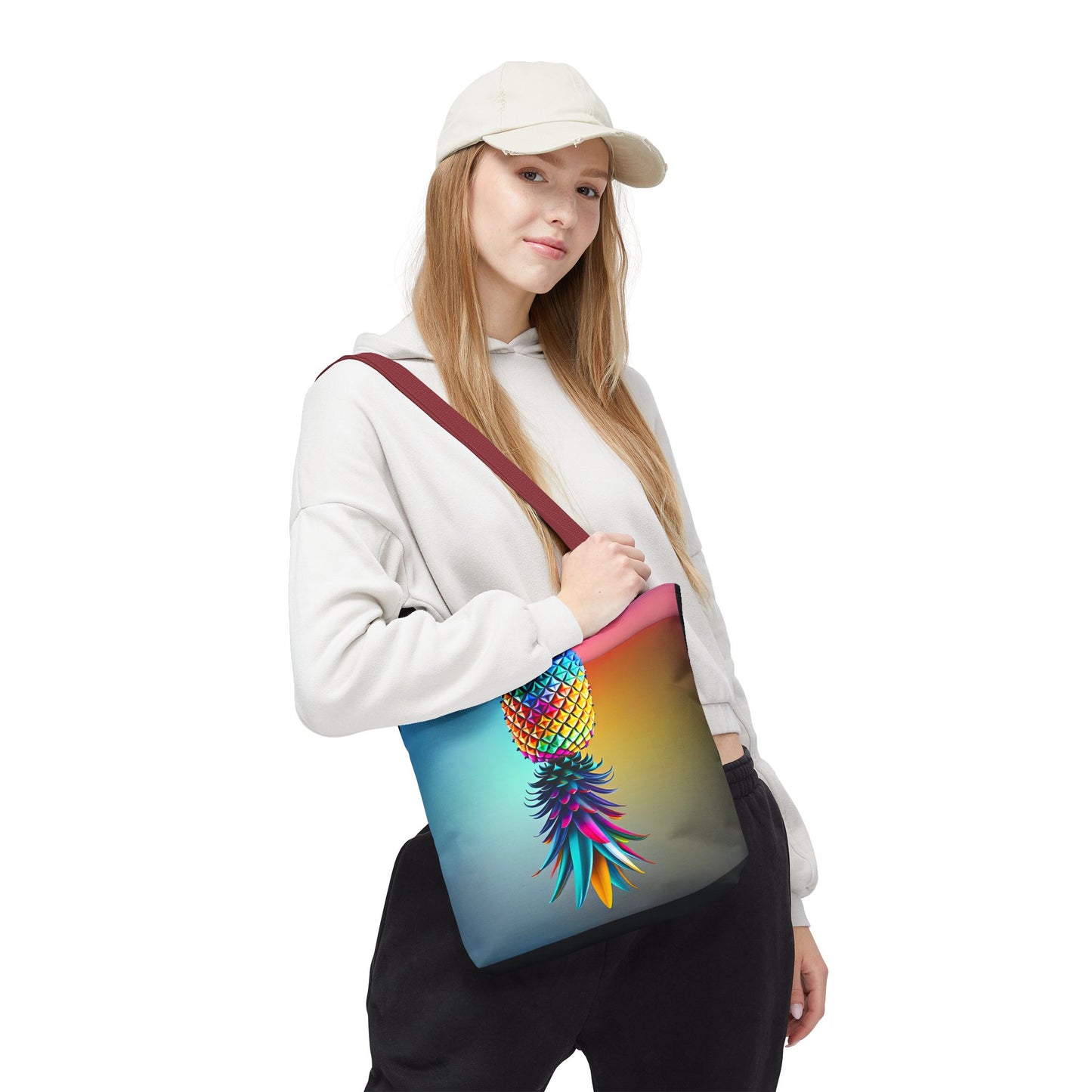 Vibrant Pineapple Tote Bag - Colorful Beach Accessory for Sexy Adventures