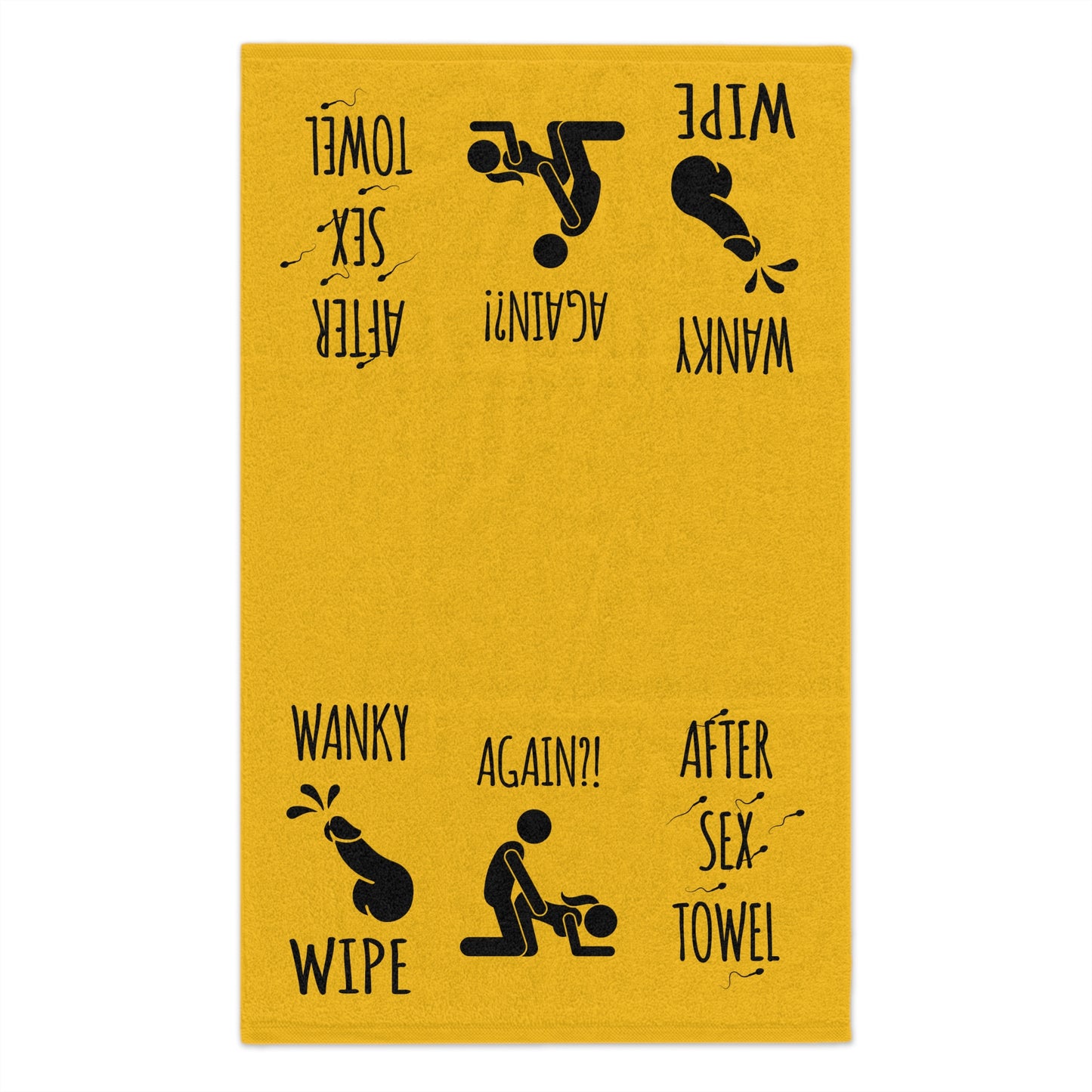Funny Rally Towel for Couples - After Sex Wipe Towel (Yellow)