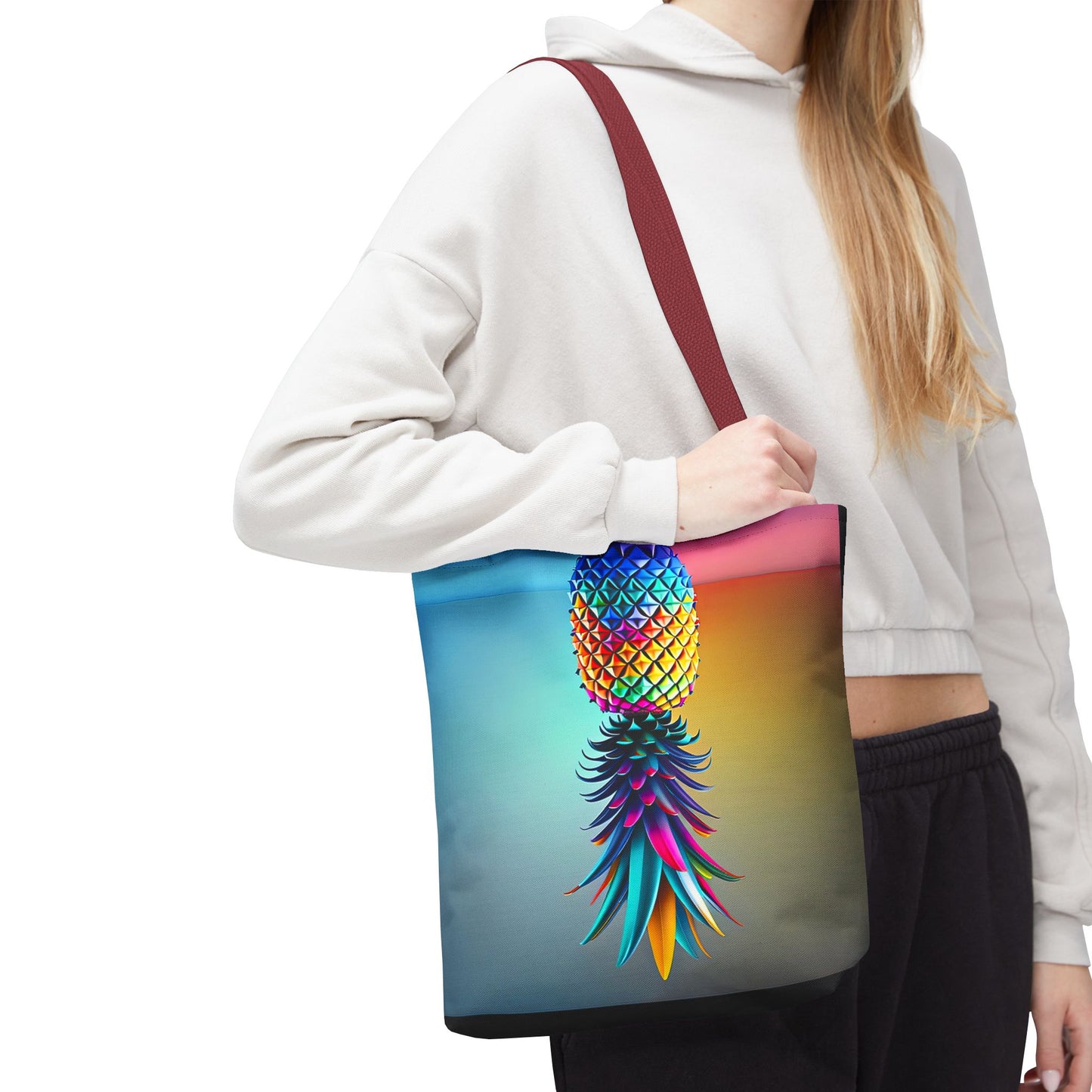 Vibrant Pineapple Tote Bag - Colorful Beach Accessory for Sexy Adventures