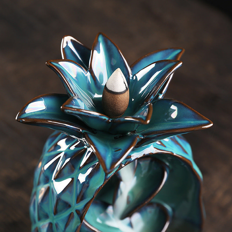 Pineapple Backflow Incense Burner Creative European Style Pineapple Backflow Incense Burner Ornaments