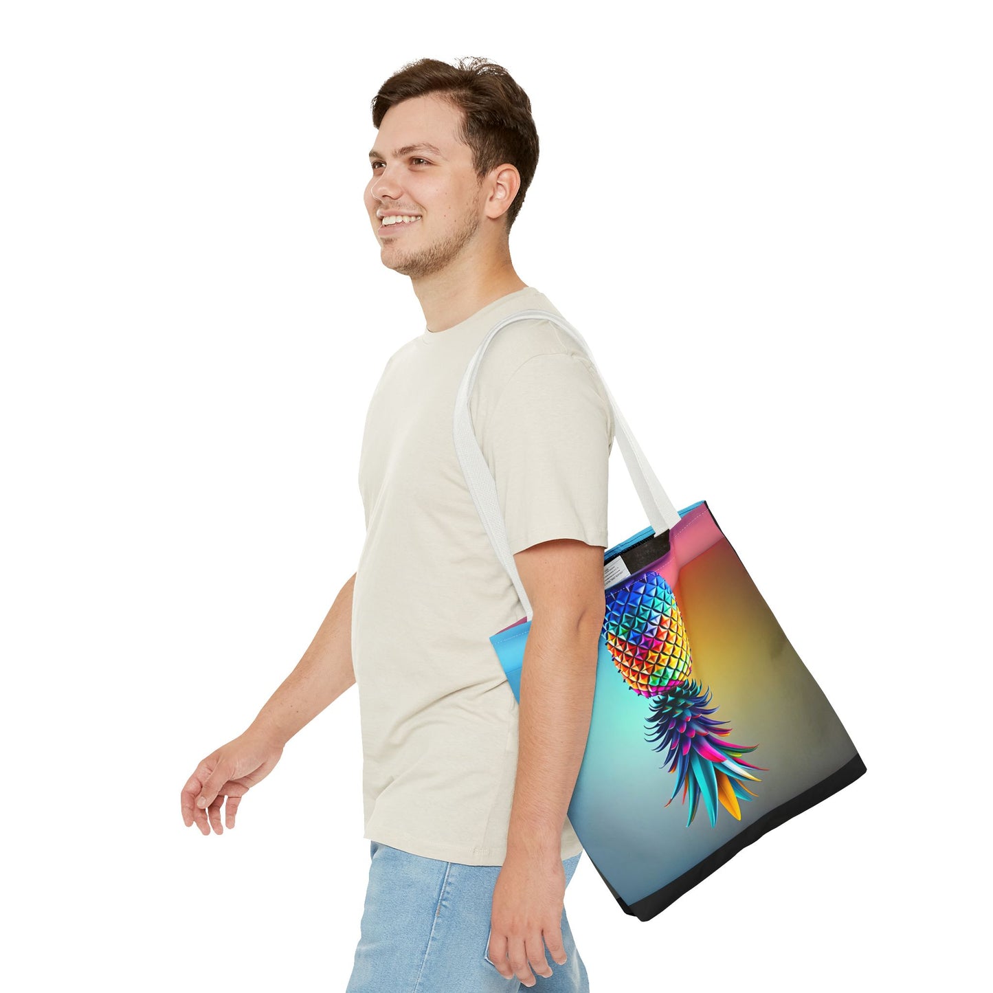 Vibrant Pineapple Tote Bag - Colorful Beach Accessory for Sexy Adventures