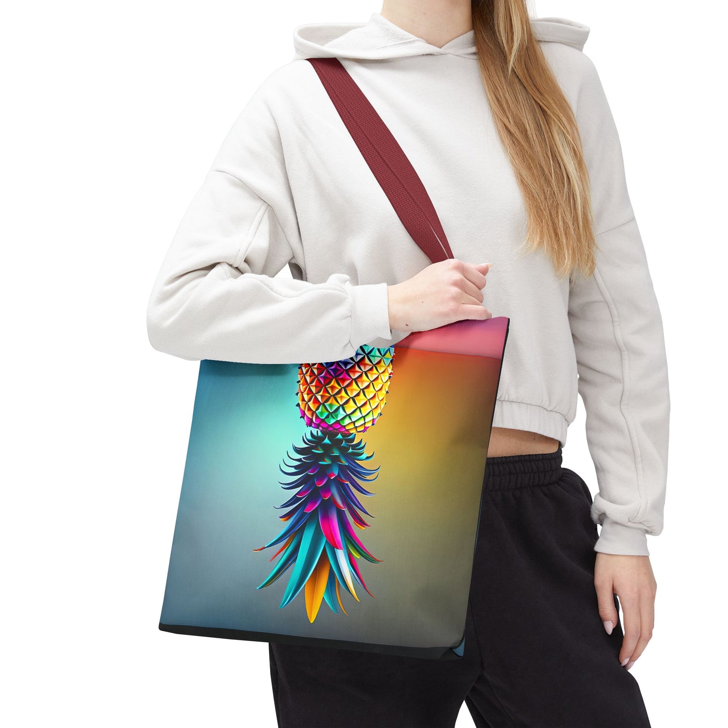 Vibrant Pineapple Tote Bag - Colorful Beach Accessory for Sexy Adventures