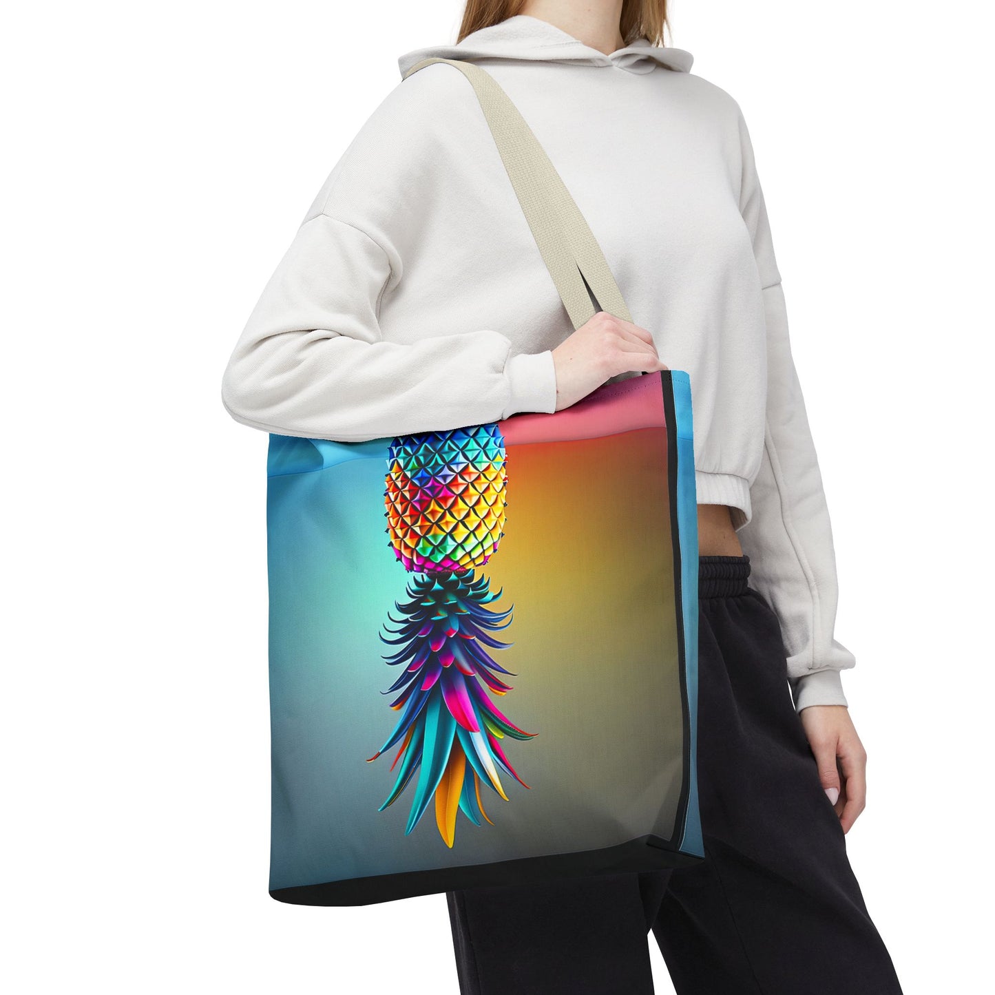 Vibrant Pineapple Tote Bag - Colorful Beach Accessory for Sexy Adventures