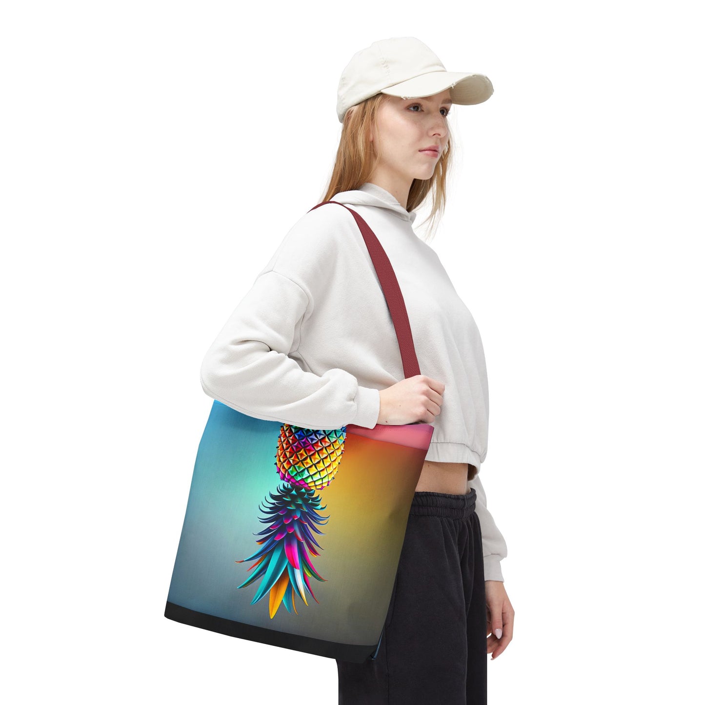 Vibrant Pineapple Tote Bag - Colorful Beach Accessory for Sexy Adventures