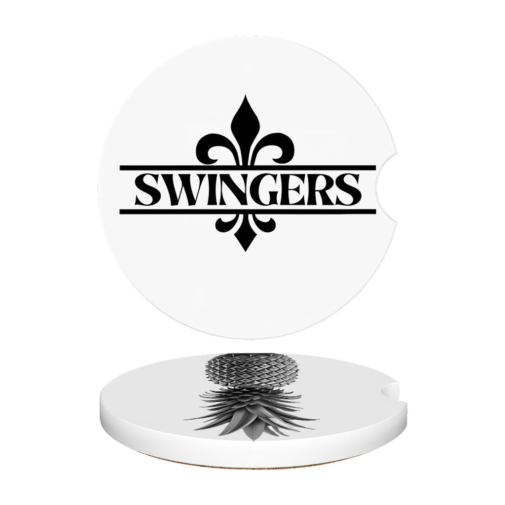 Ceramics Car Coasters 2 pcs