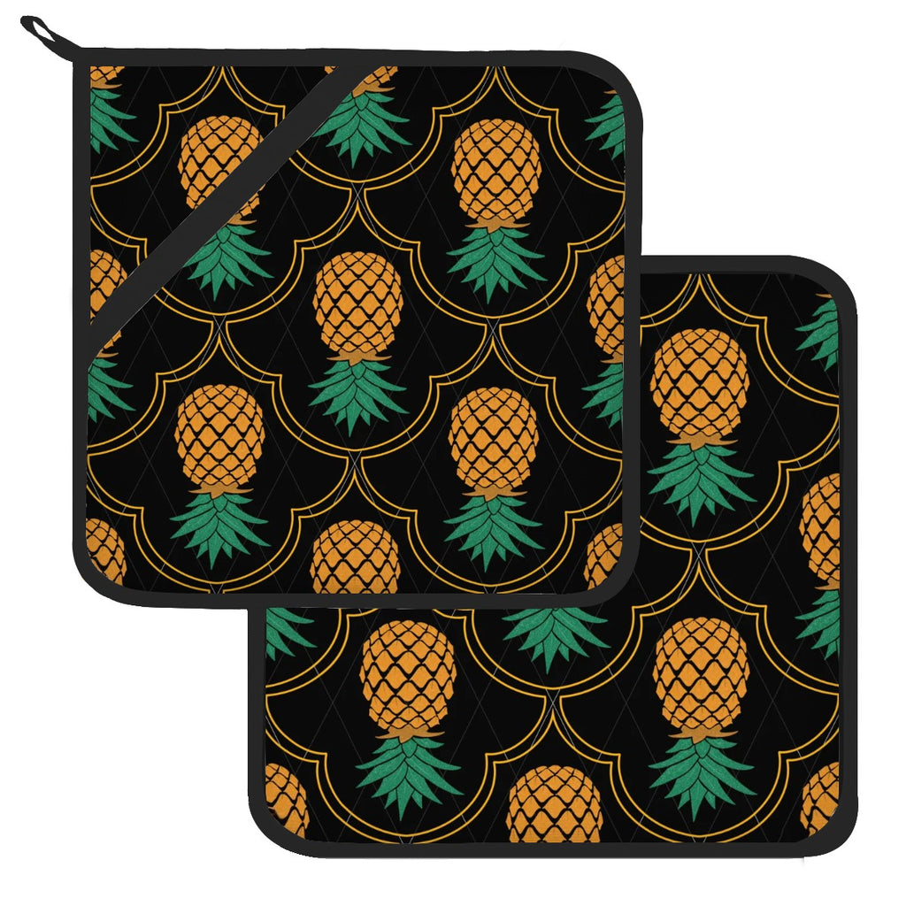Luxury Upside-Down Pineapple Pot Holders Set of 2