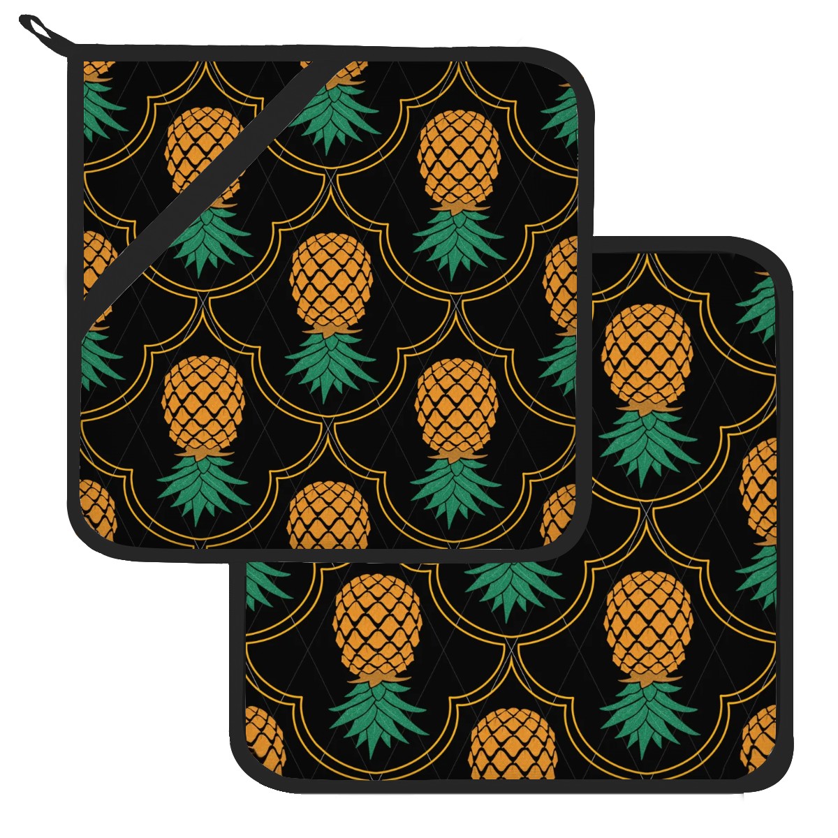 Luxury Upside-Down Pineapple Pot Holders Set of 2