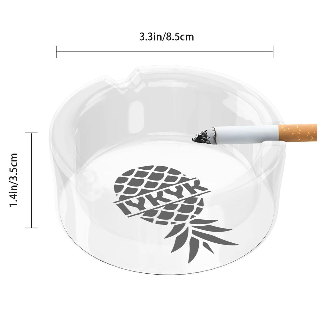 IYKYK Round Glass Ashtray