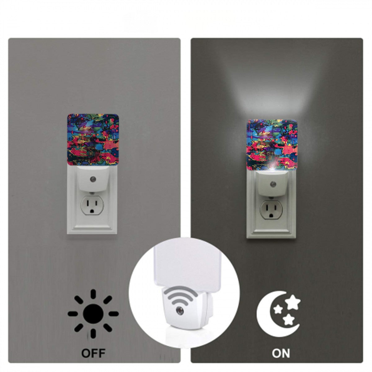 Electric Camouflage LED Night Light Set of 2