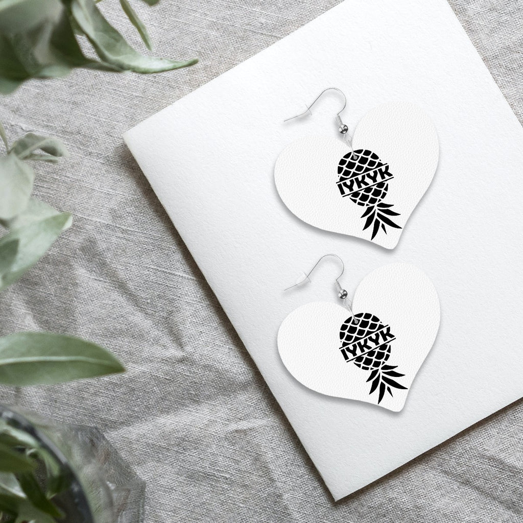 Heart Shape Leather Earrings