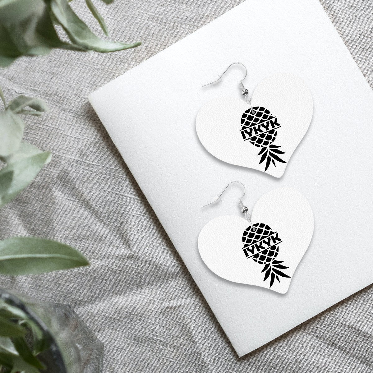 Heart Shape Leather Earrings