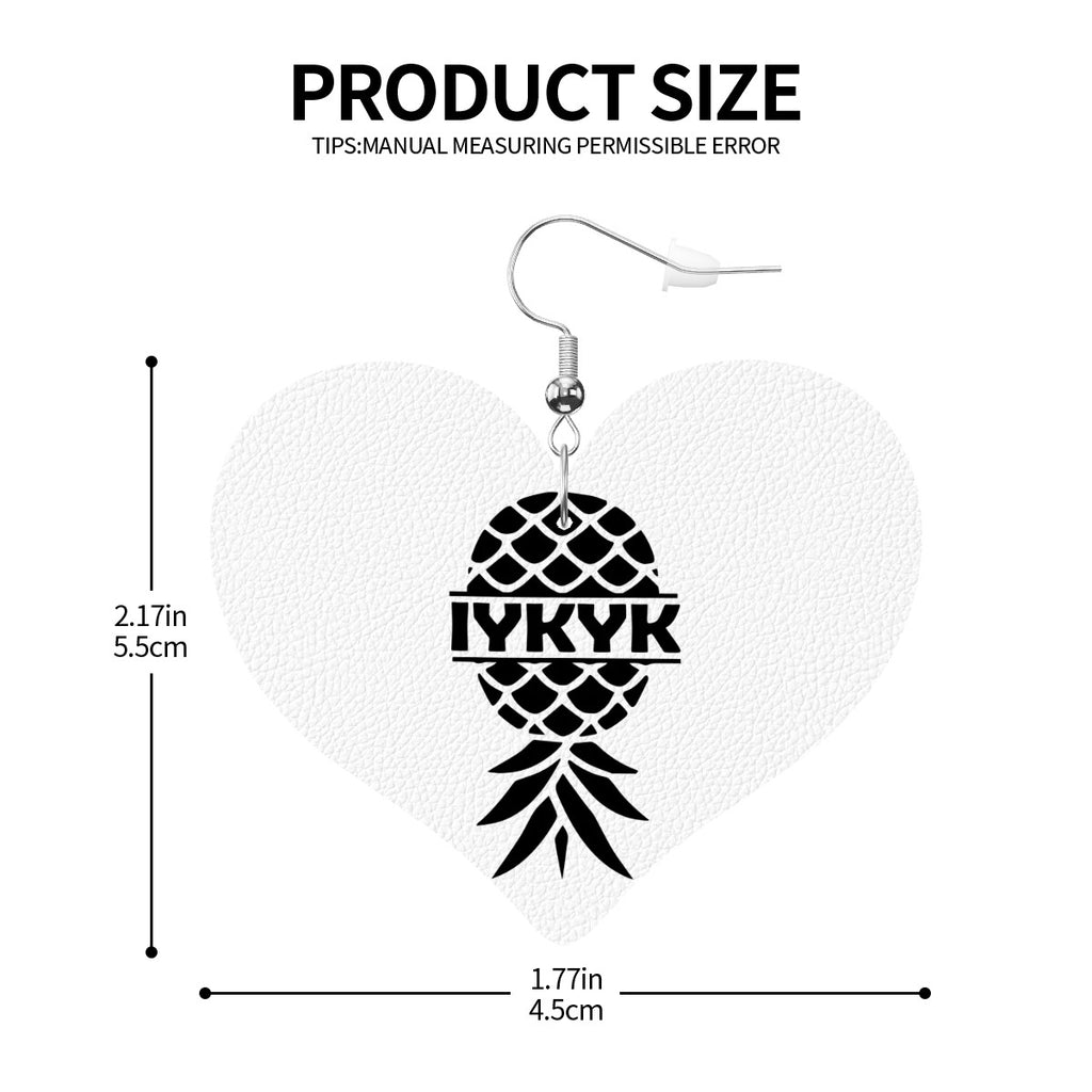 Heart Shape Leather Earrings