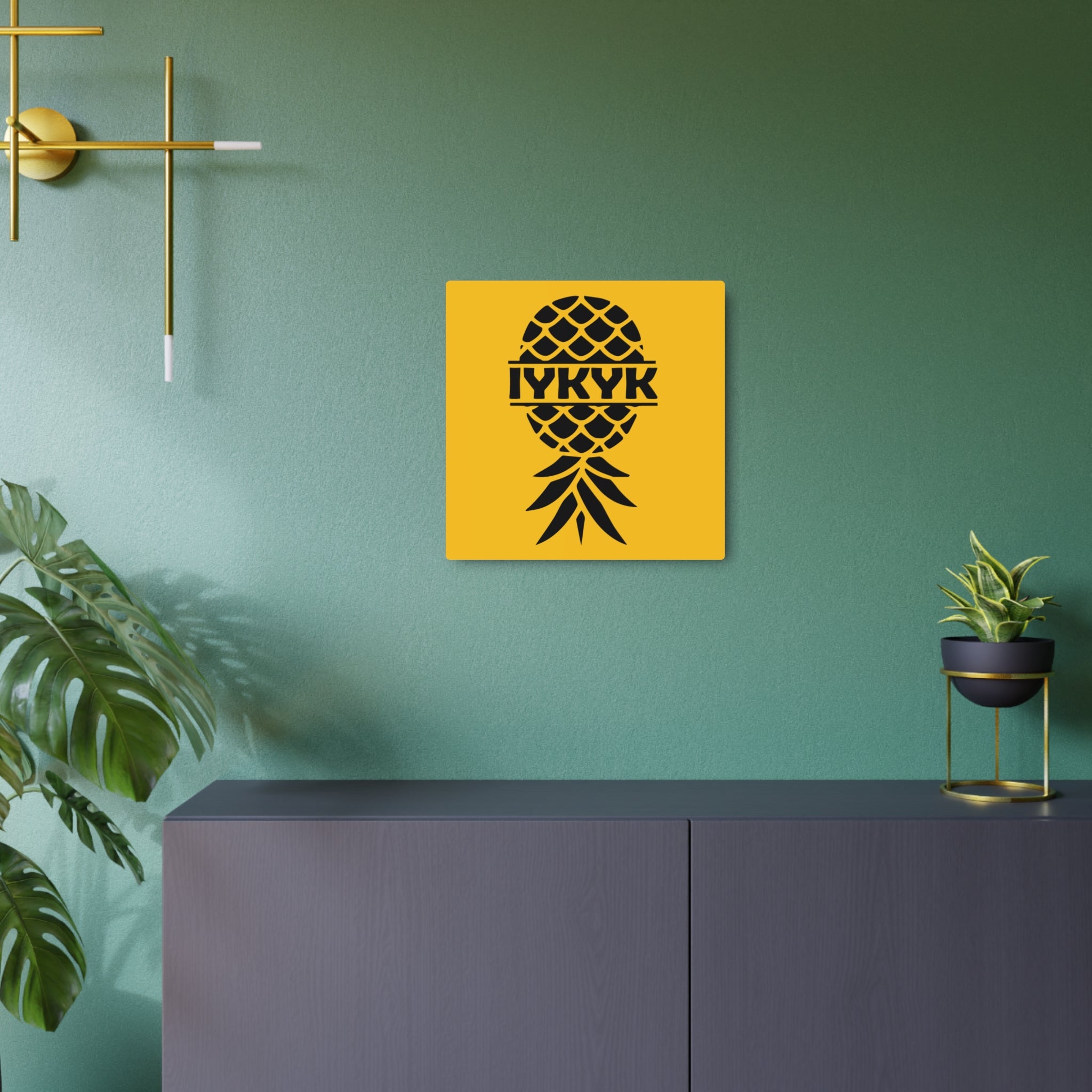 Funny IYKYK Pineapple Metal Art Sign for Home Decor