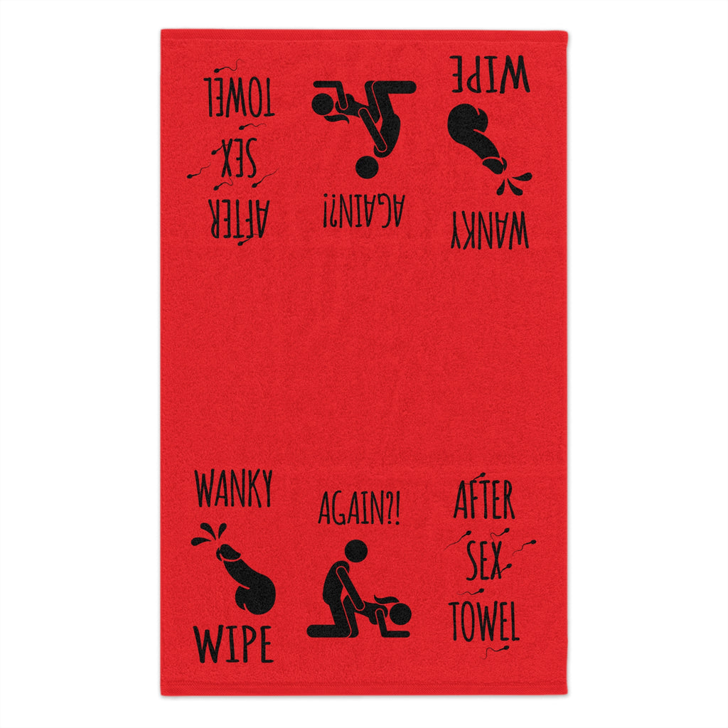 Funny Rally Towel for Couples - After Sex Wipe Towel (Red)