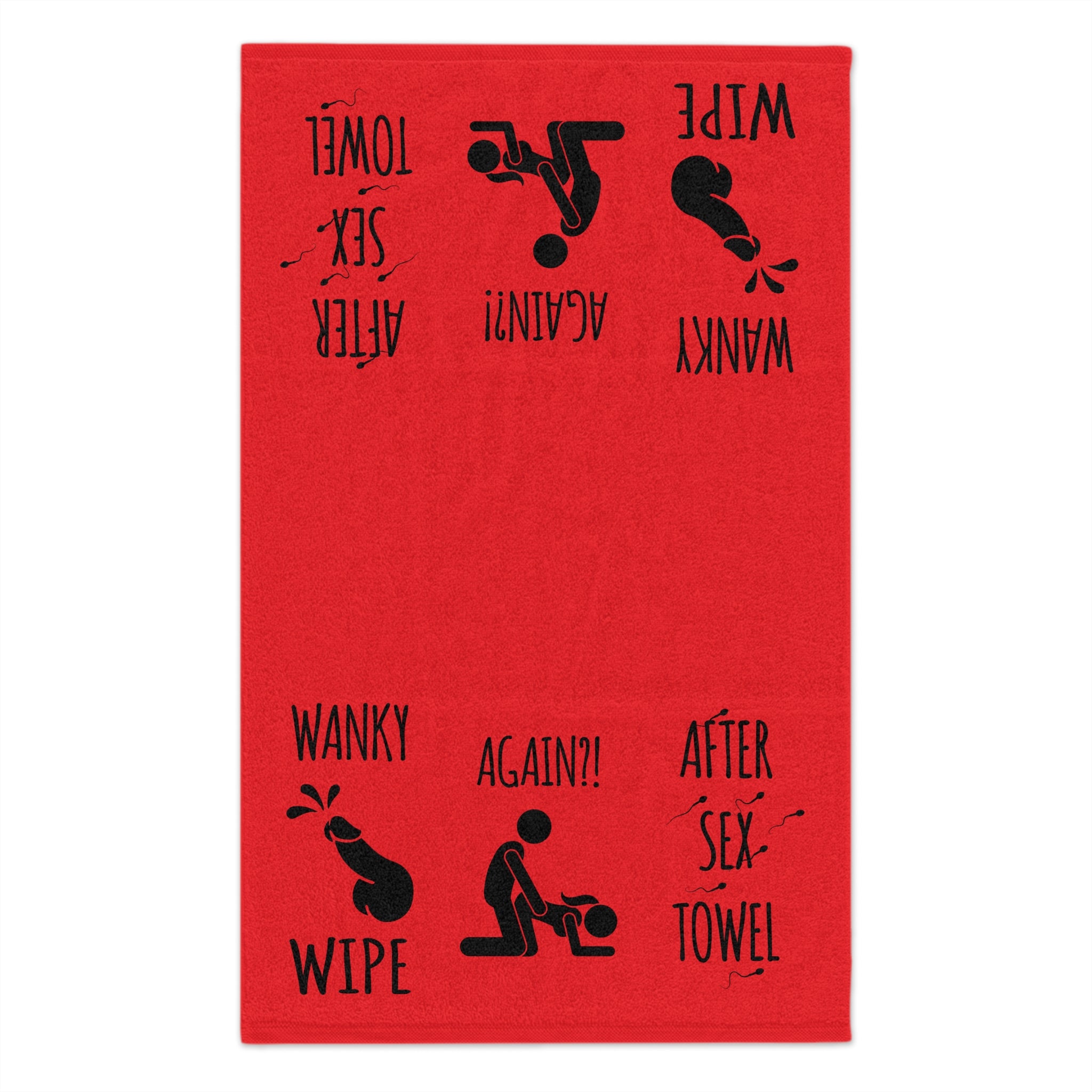 Funny Rally Towel for Couples - After Sex Wipe Towel (Red)