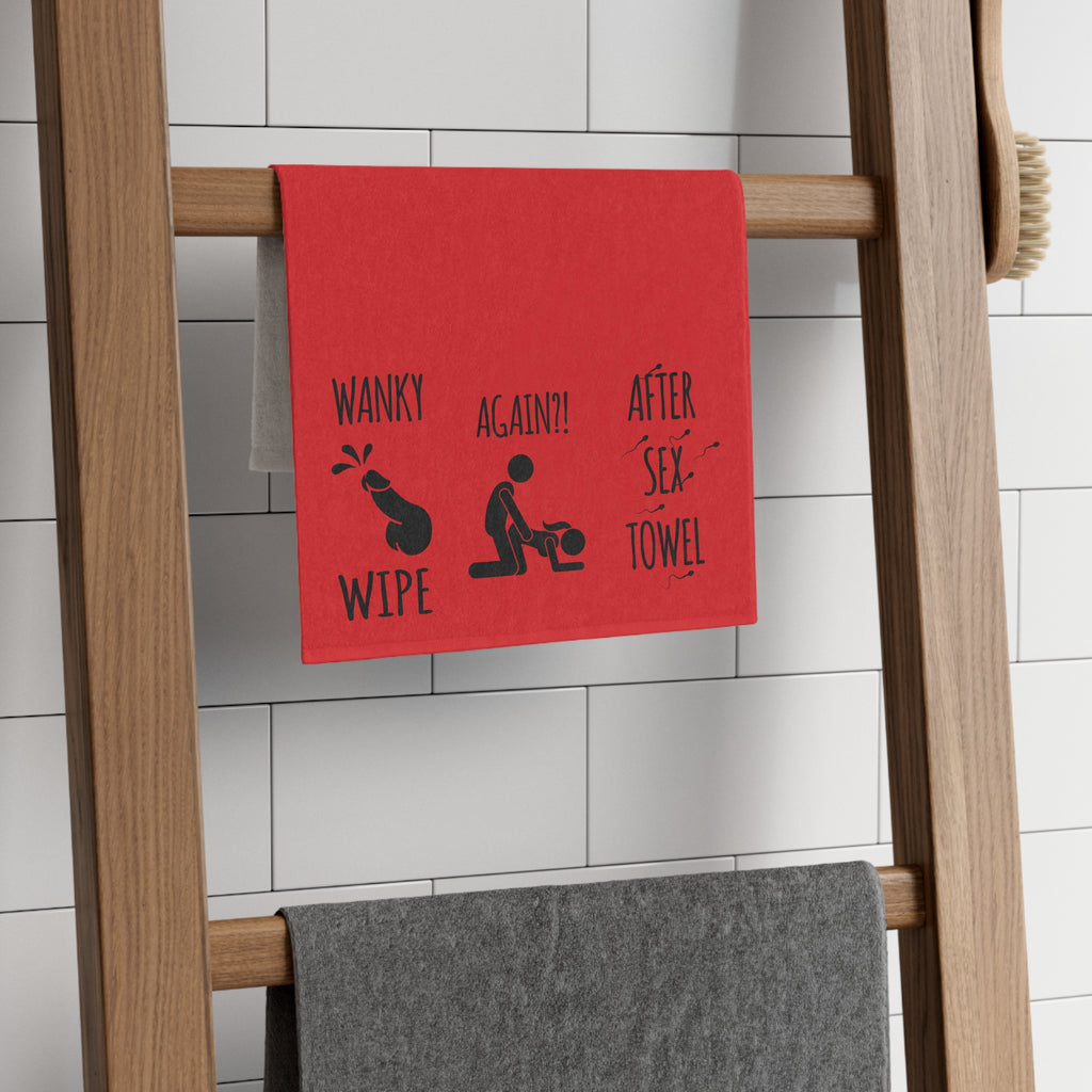 Funny Rally Towel for Couples - After Sex Wipe Towel (Red)