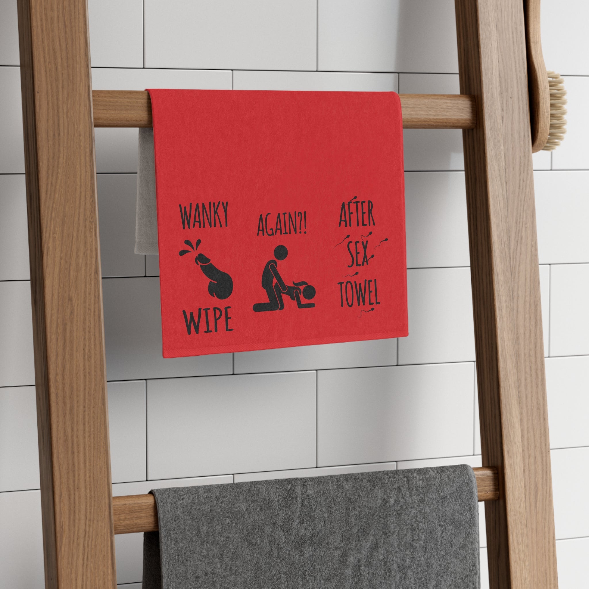 Funny Rally Towel for Couples - After Sex Wipe Towel (Red)