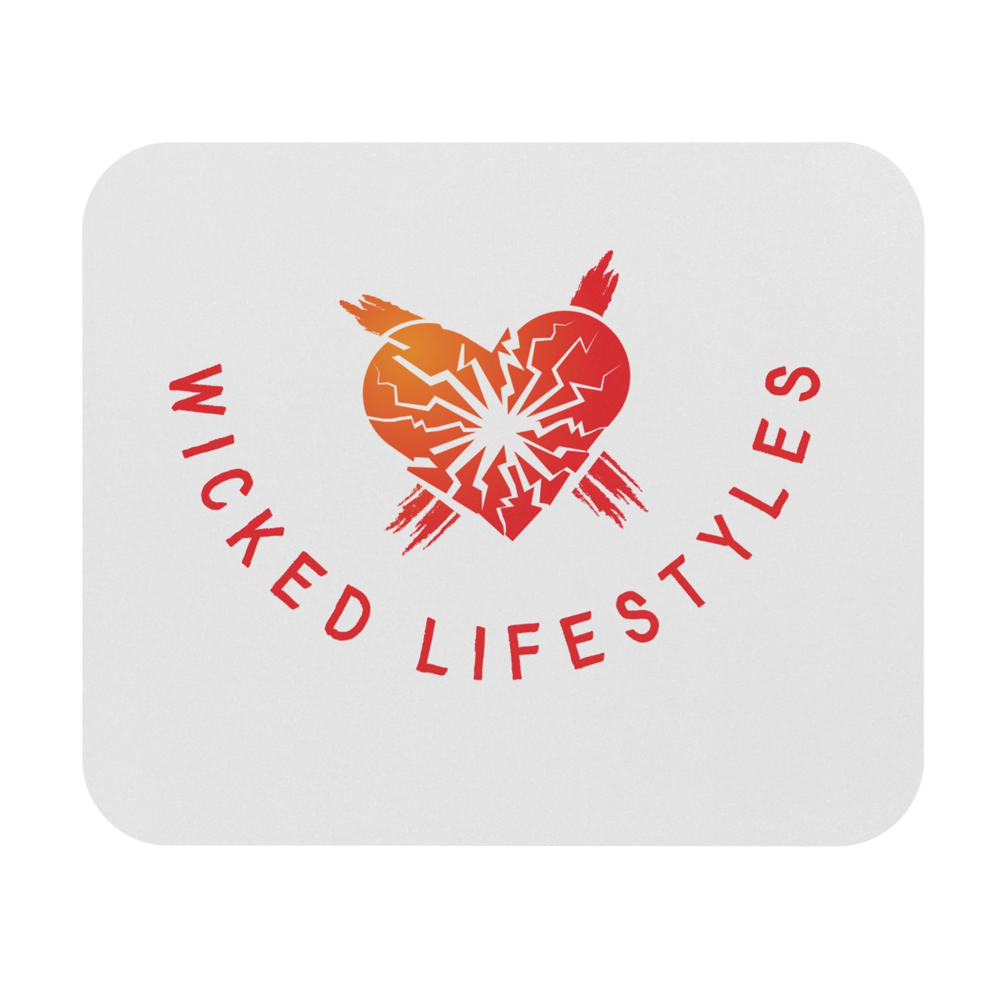 Wicked Lifestyles Mouse Pad - Wicked Lifestyles Logo - Red and White Rectangle