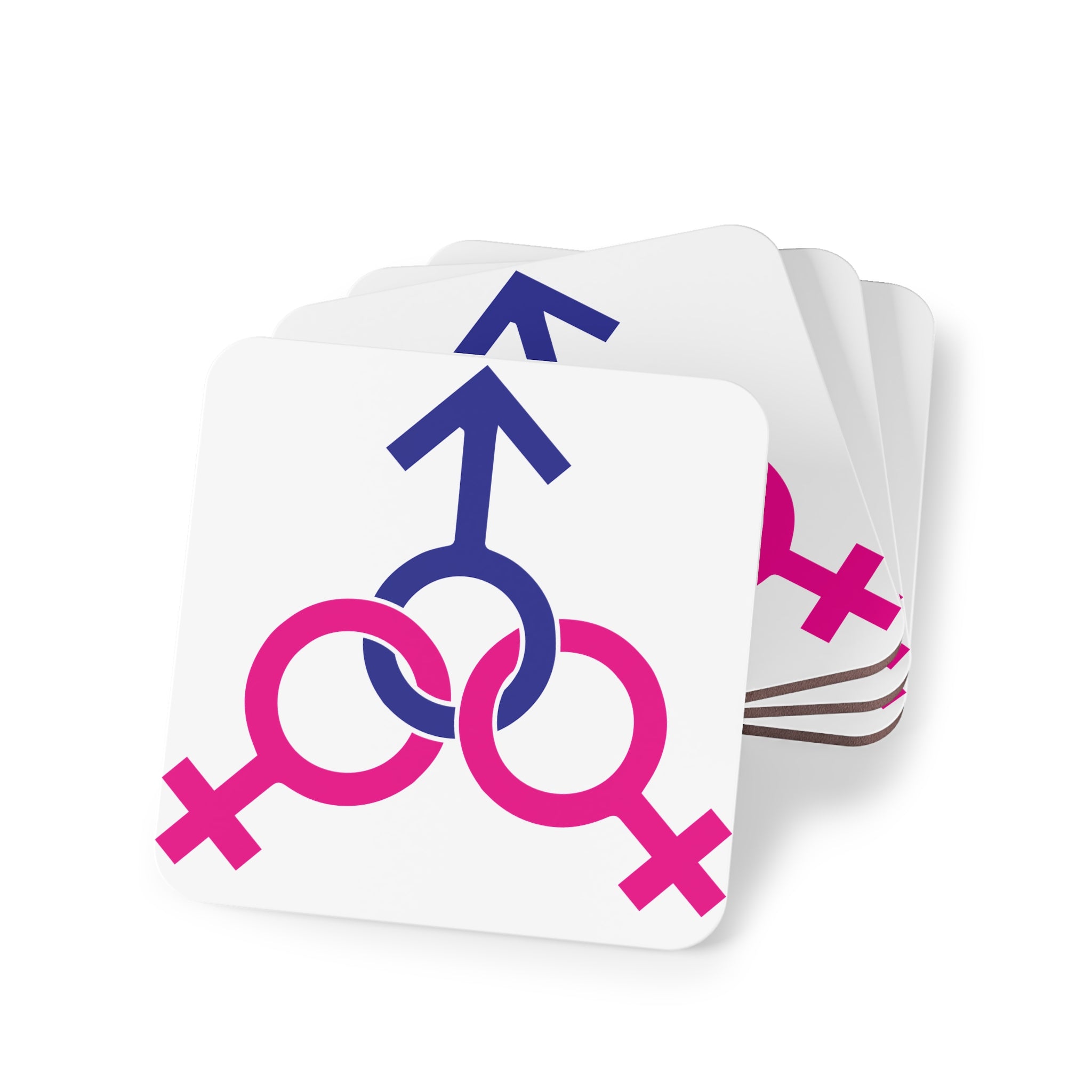 Coasters - Female, Female, and Male Threesome Set