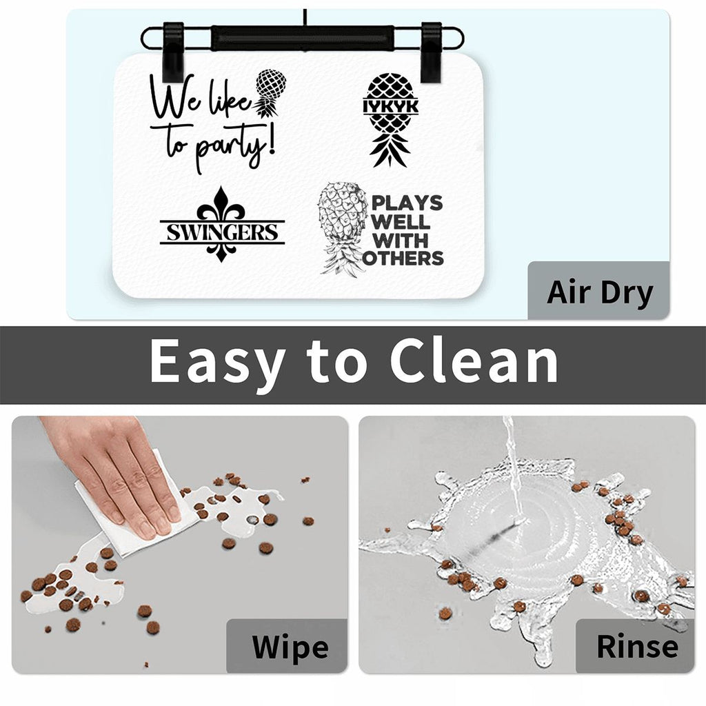 Swinger Inspired Leather Waterproof Dog Food Mat