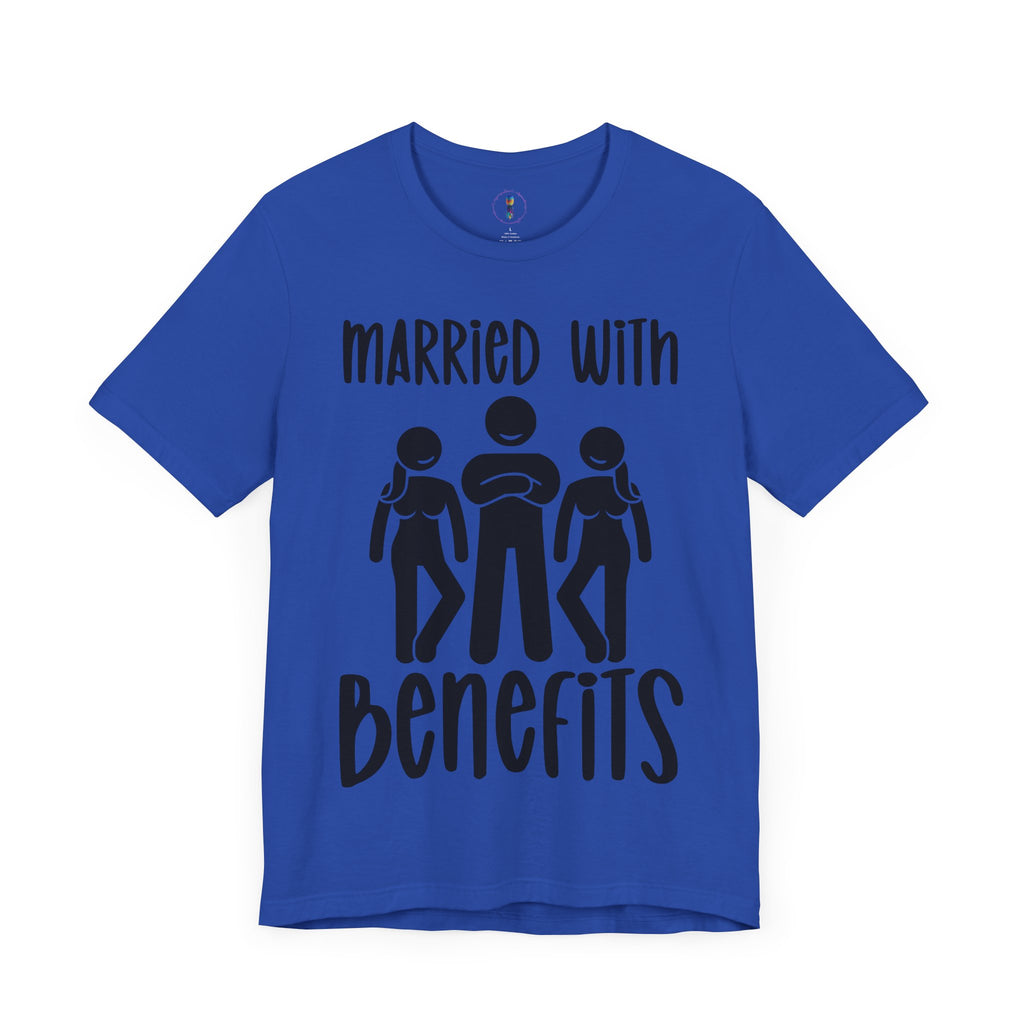 Casual Unisex Tee - "Married With Benefits" Fun Graphic Shirt