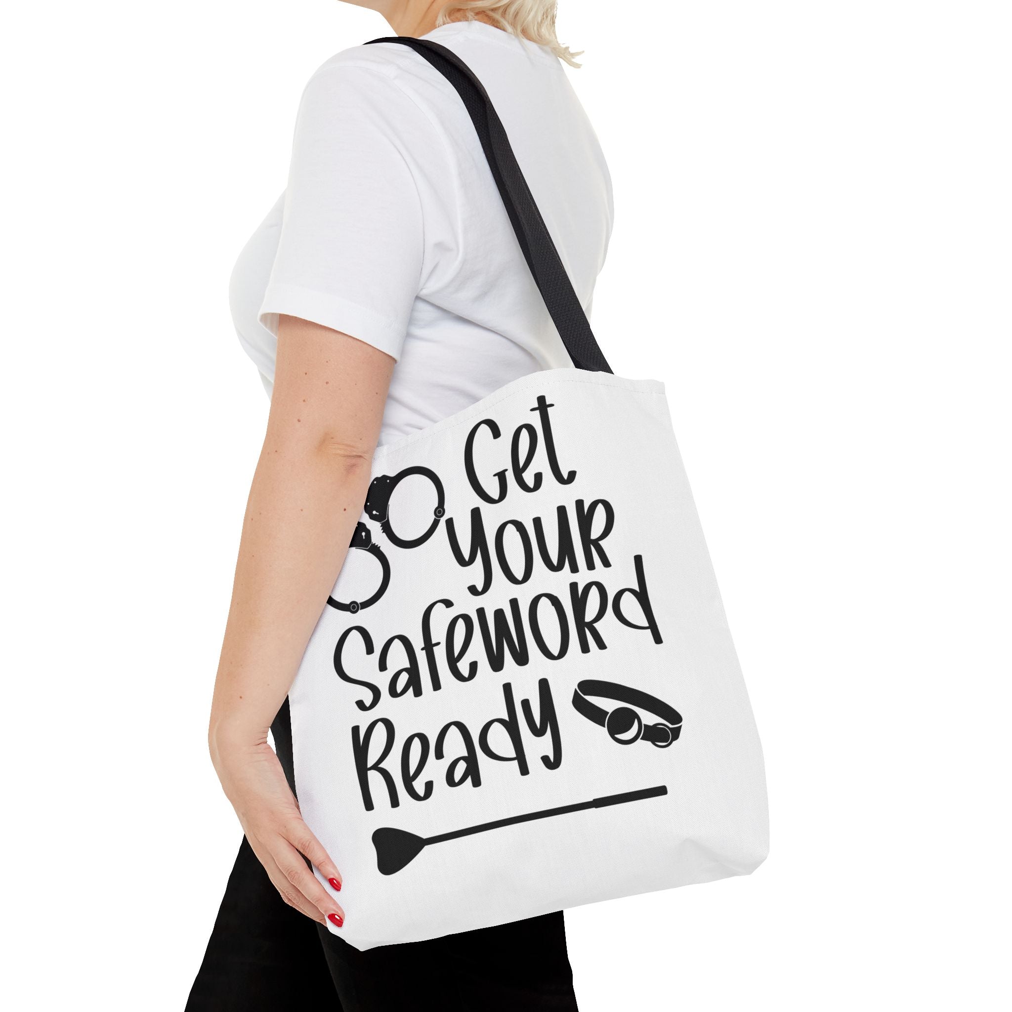 Get Your Safeword Ready Tote Bag - Fun & Playful Carryall for Kinky Adventures, Ideal for Couples & BDSM Enthusiasts