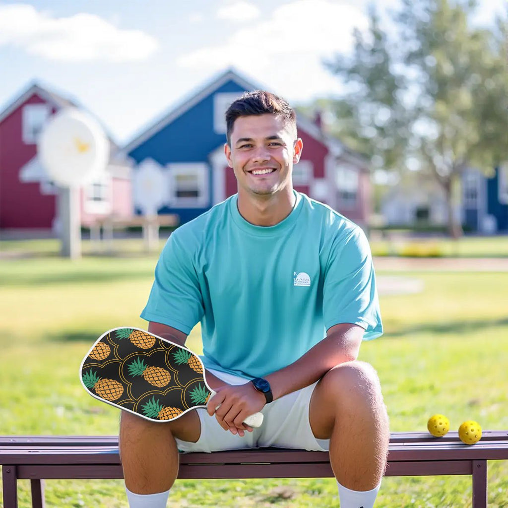 Fancy Upside-Down Pineapple Pickleball Paddle