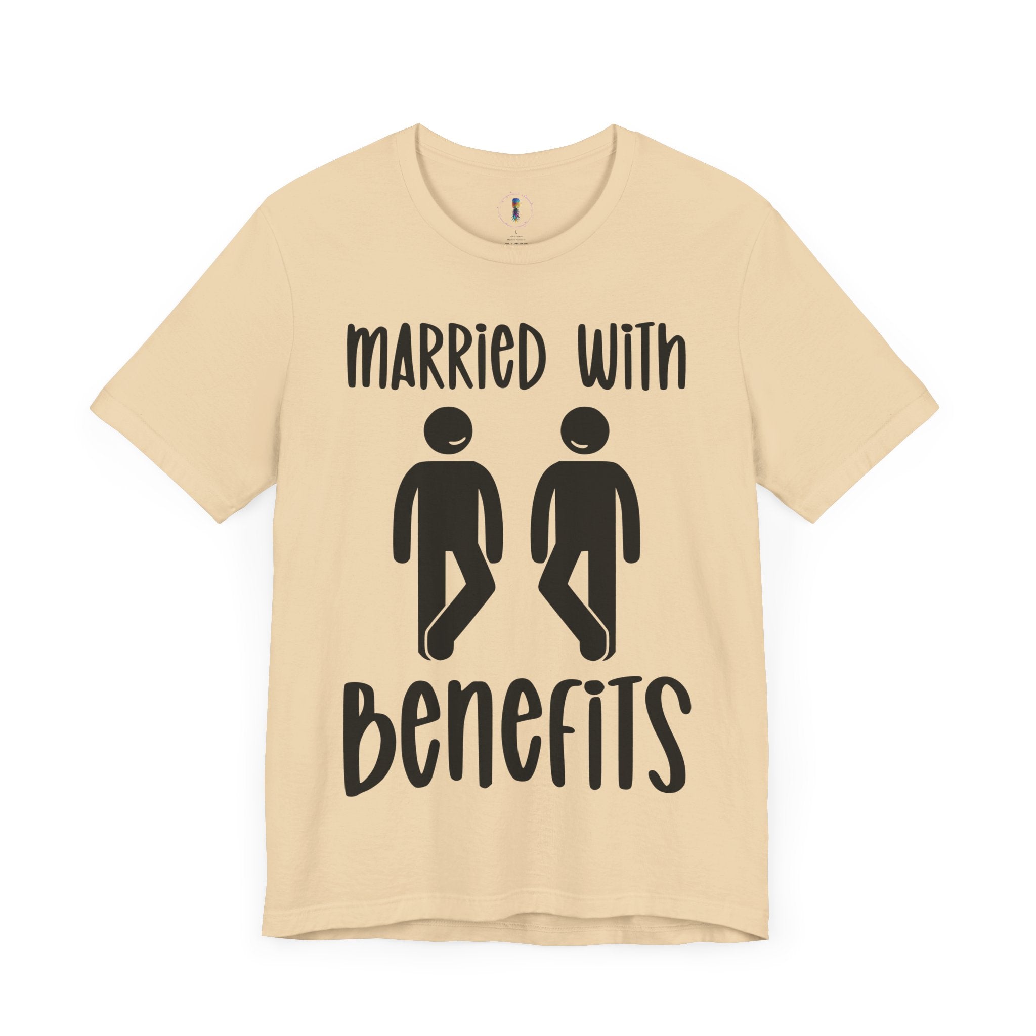 Funny 'Married with Benefits' Unisex Jersey Tee - Perfect for Couples & Anniversaries