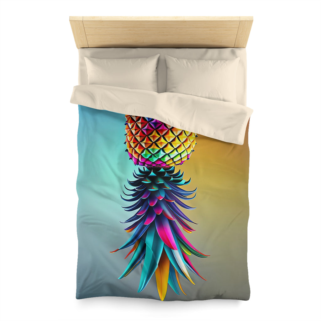 Vibrant Pineapple Microfiber Duvet Cover – Tropical Home Decor