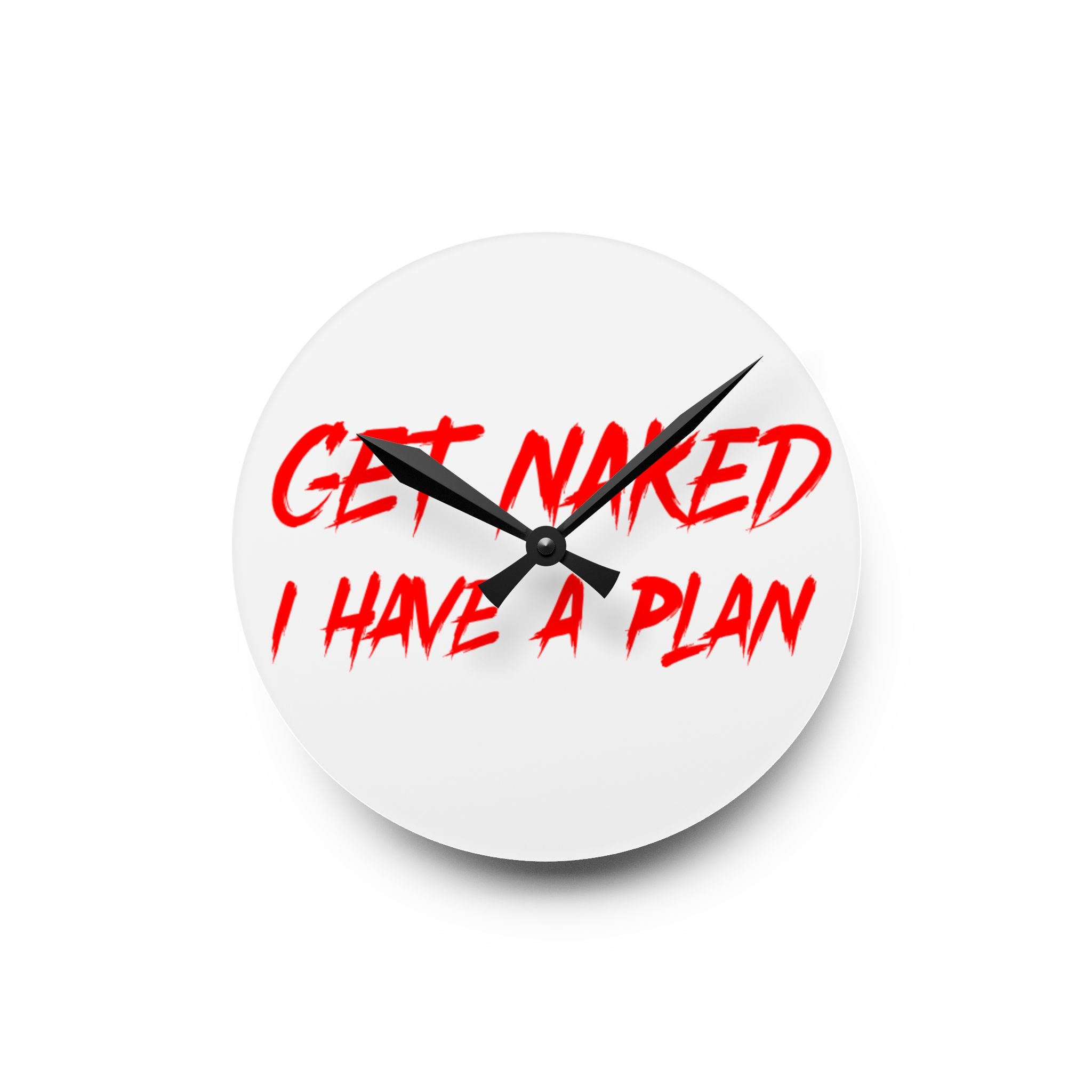 Get Naked Wall Clock – Fun Acrylic Timepiece for Bathroom Decor