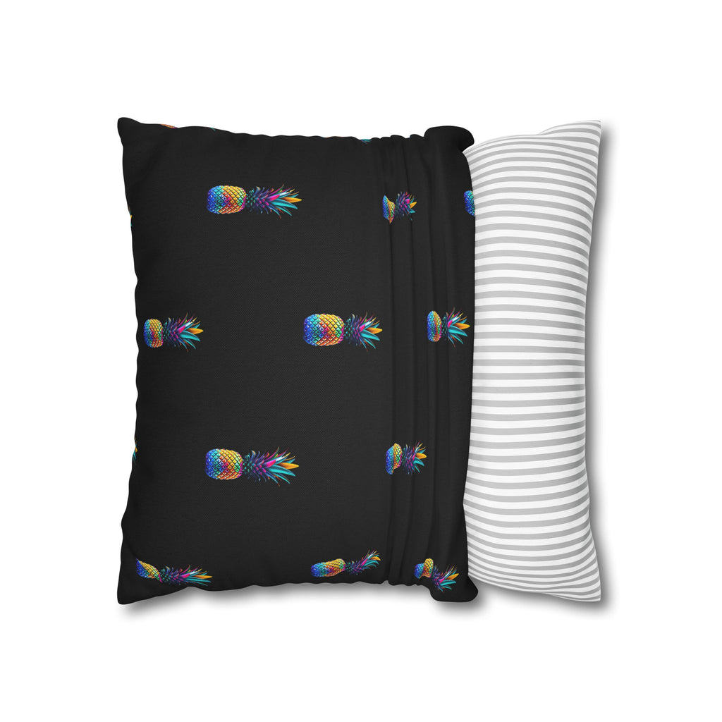 Spun Polyester Square Colorful Pineapple Pillowcase
