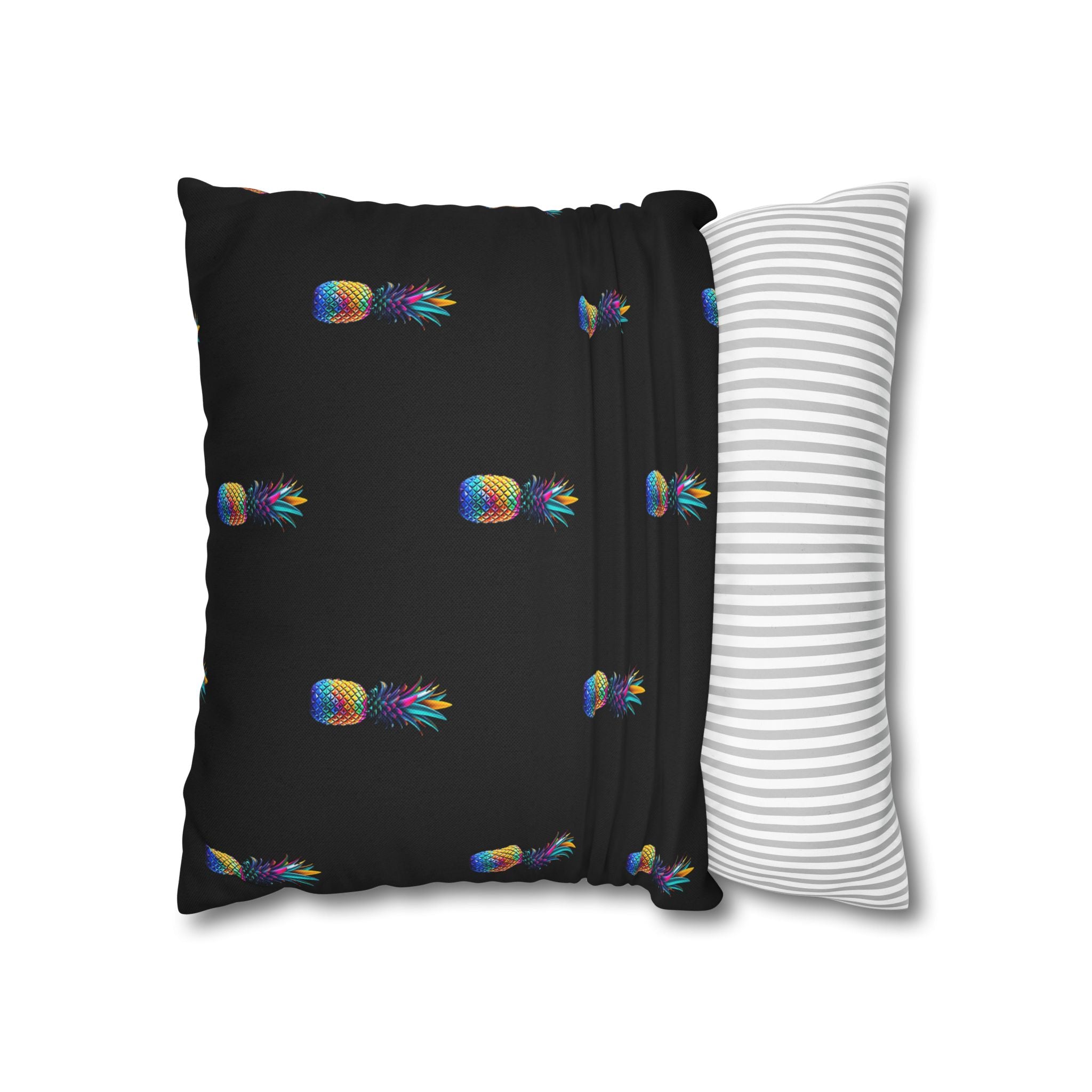 Spun Polyester Square Colorful Pineapple Pillowcase
