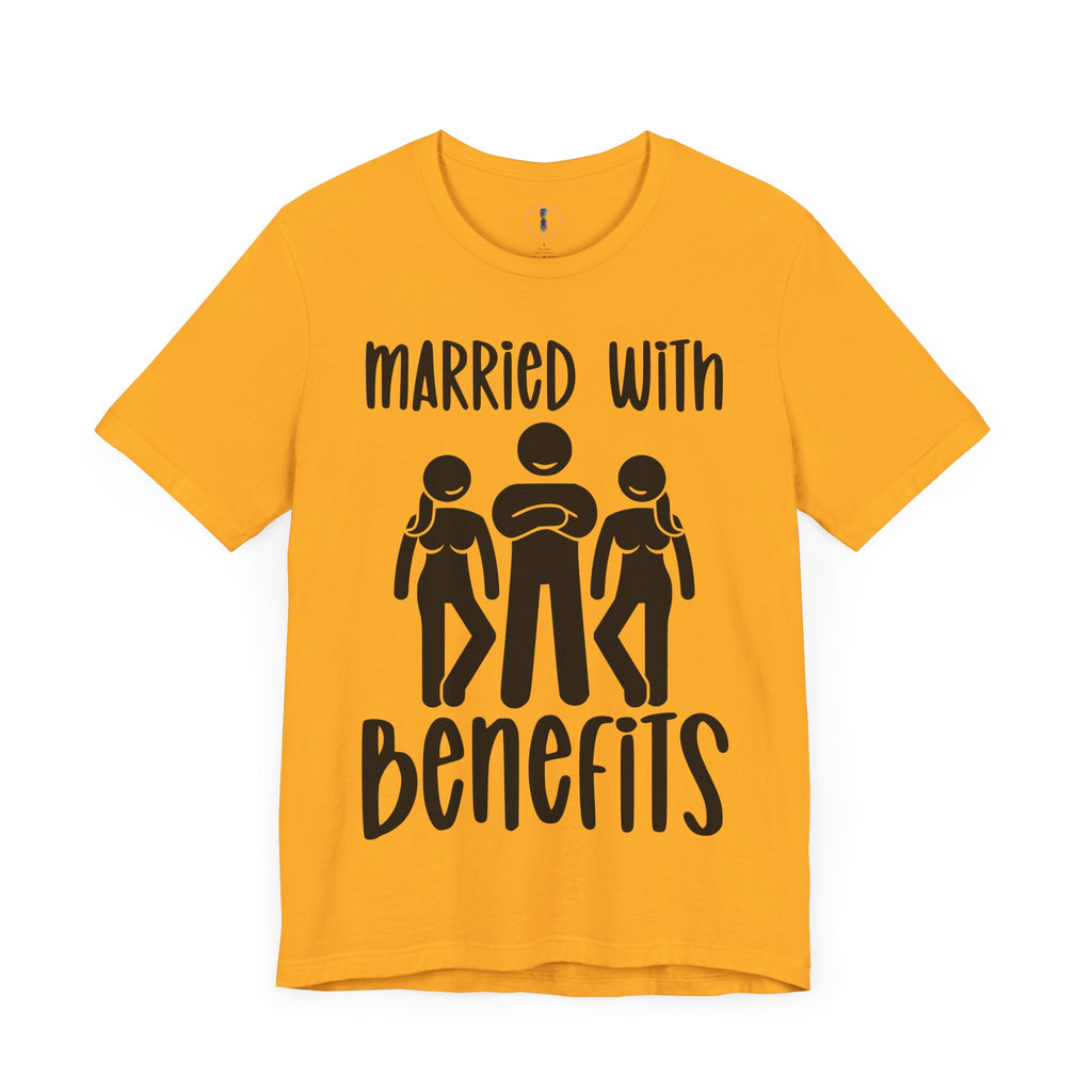 Casual Unisex Tee - "Married With Benefits" Fun Graphic Shirt
