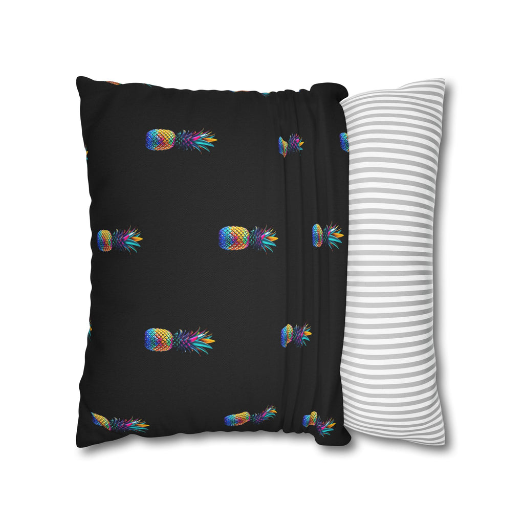 Spun Polyester Square Colorful Pineapple Pillowcase